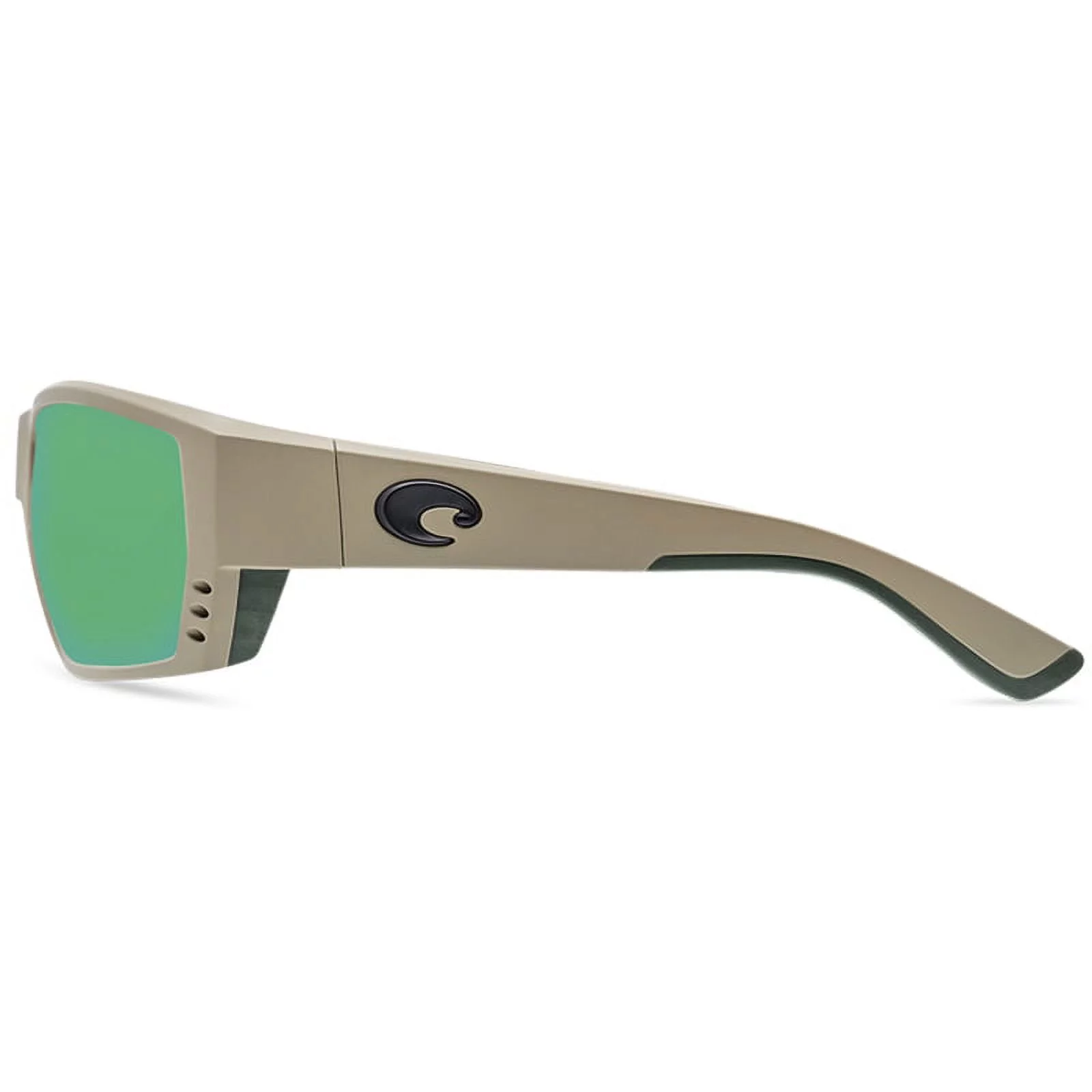 Costa Del Mar Tuna Alley Green Mirror Polarized Glass Rectangular Sunglasses TA 248 OGMGLP