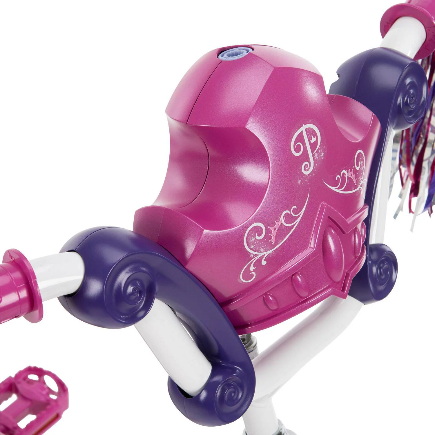 Huffy Girls' 16 in. Disney Princess Bike with Bubble-Maker, 1 Speed, Purple/Pink