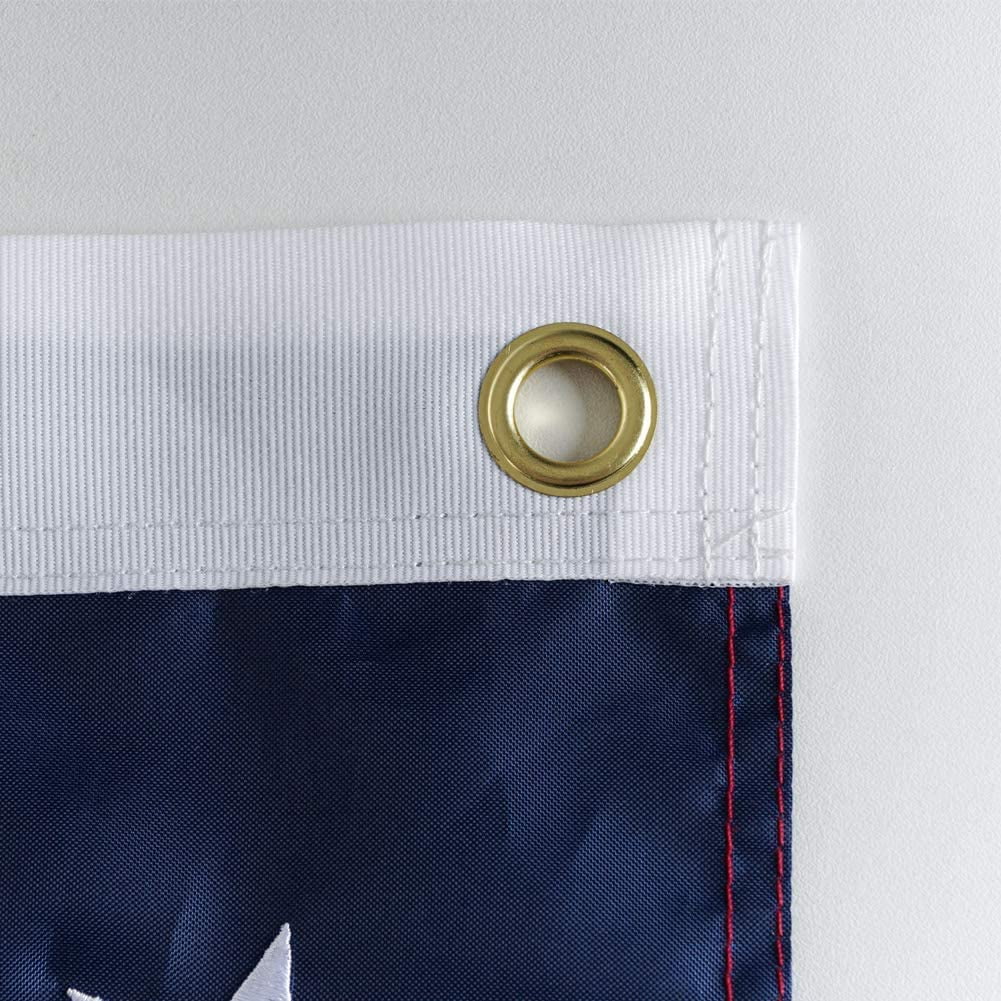 FRF 4' x 6' US American Flag 4x6 foot Heavy Duty Nylon US Flags with Embroidered Stars, Stitched Stripes and Brass Grommets