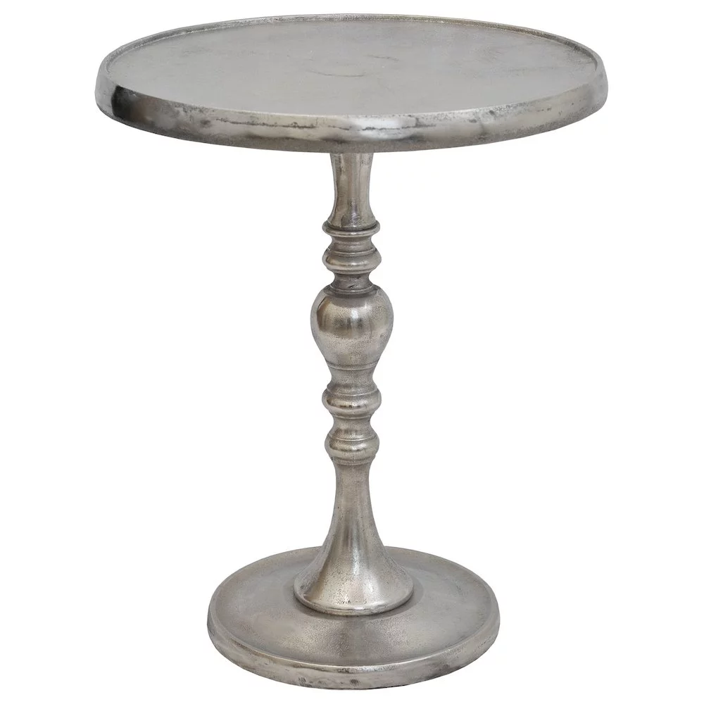 Renwil Romina Decorative Round Table in Chrome