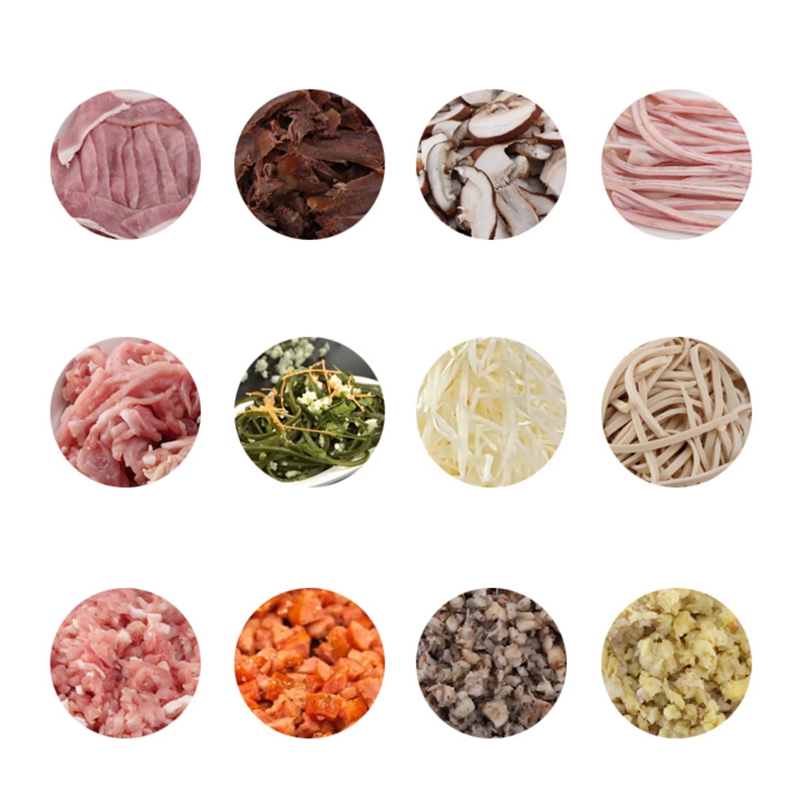 Meat Slicer Restaurant Commercial Meat Slicer 8.5 mm Blade Automatic Slice Strip Cube Meat Slicer 350lb/h Stainless Steel 110V