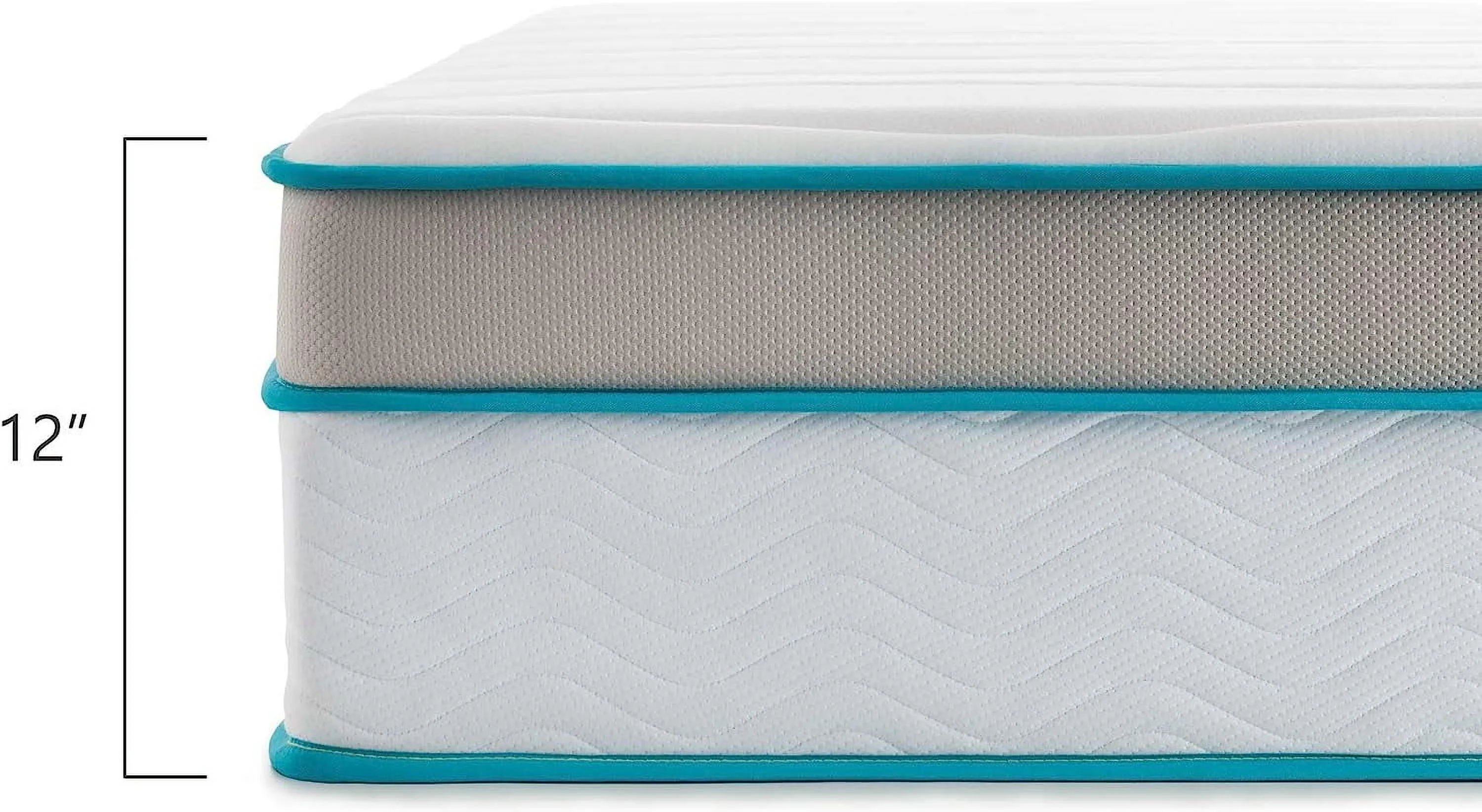 Linenspa 12 Inch Memory Foam and Spring Hybrid Mattress - Medium Plush Feel - Bed in a Box - Pressure Relief and Adaptive Support - Breathable - Cooling - Primary Bedroom - Full Size Full 12 Inch Mattress Only