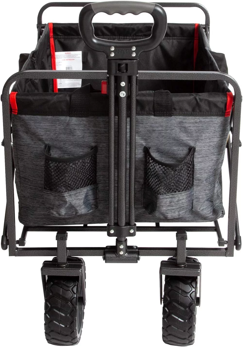 xl heavy duty collapsible outdoor folding camping gear grocery cart portable lightweight utility adjustable rolling cart all sports beach wagon with cargo net