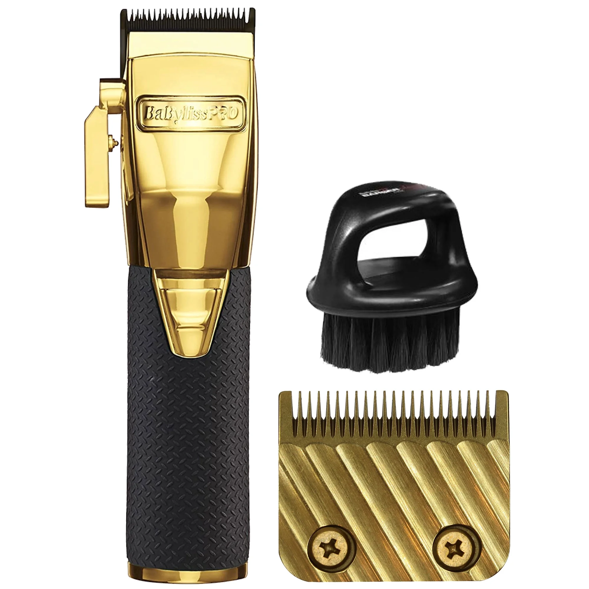 BaByliss Pro GoldFX Boost+ Cordless Clipper FX870GBP with Replacement Blade FX603G and Neck Brush