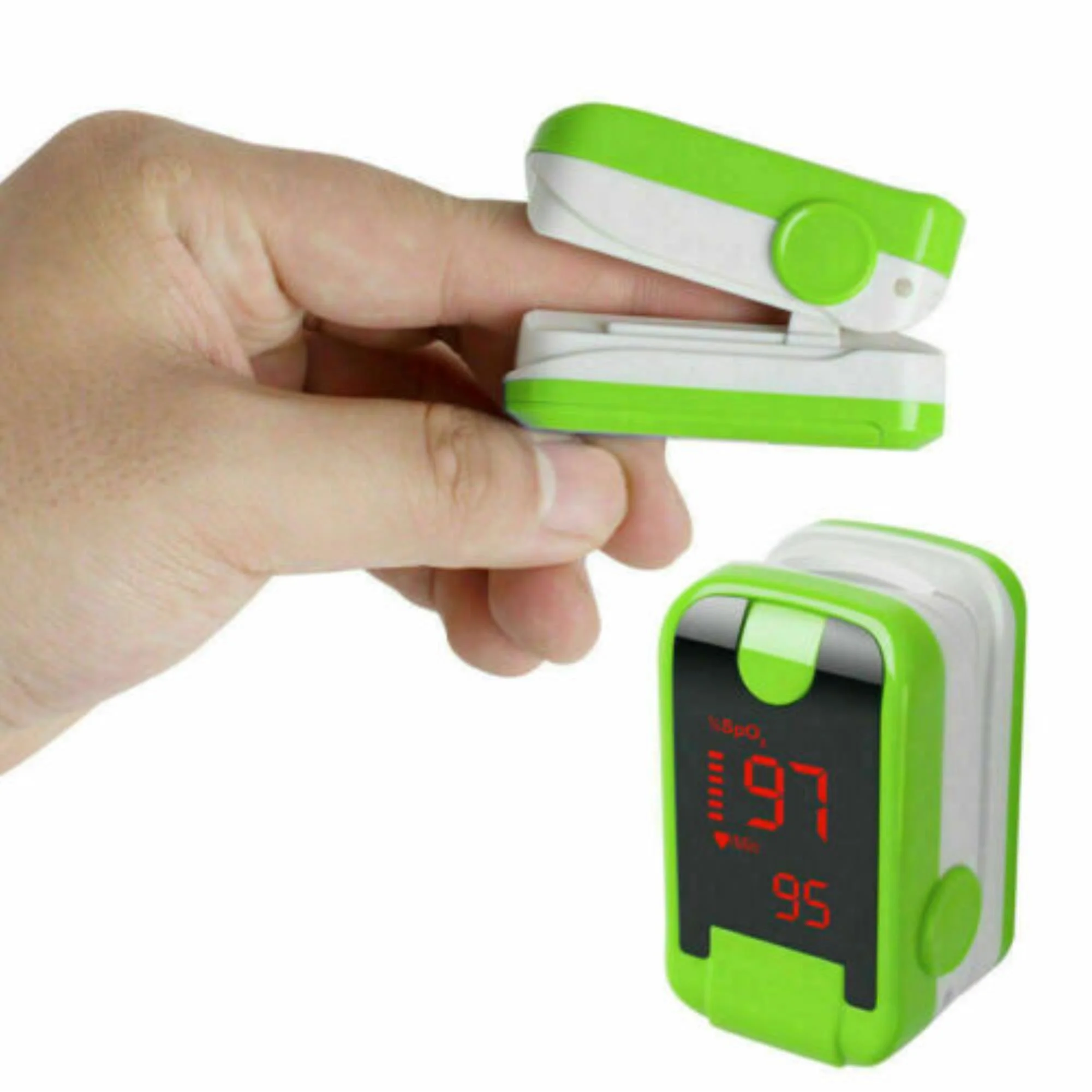 Handheld Pulse Oximeter: Portable LED Finger Tip Monitor for Blood Oxygen, SpO2, PR, Respiratory Rate, Heart Rate, and Saturation Meter