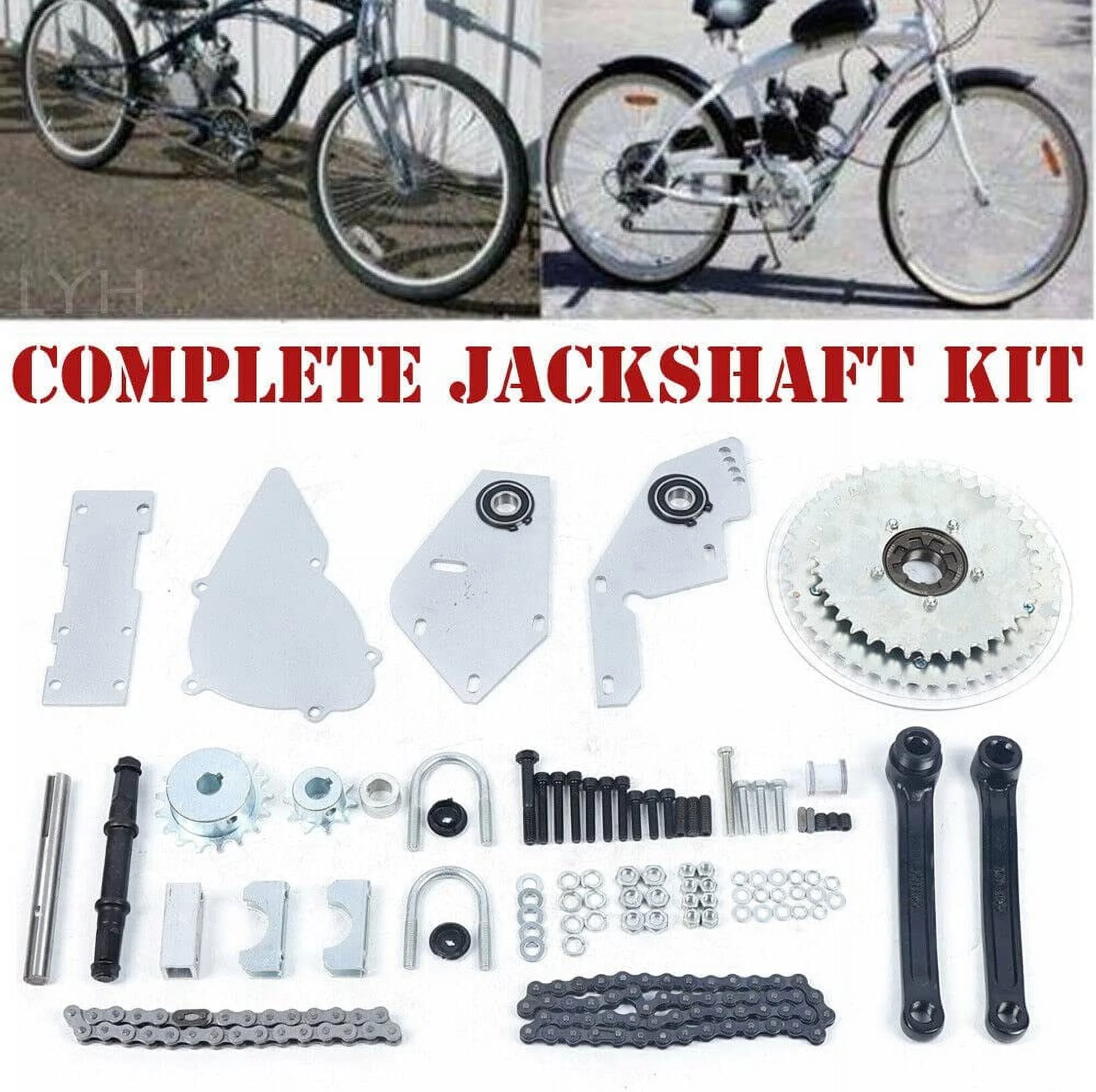 Bike Jackshaft Kit, 2-Stroke Bicycle Engine Kit, Regular 415 Chain Motorized Bike Shifter Kit for Almost Normal 2-stroke Bicycle Engines
