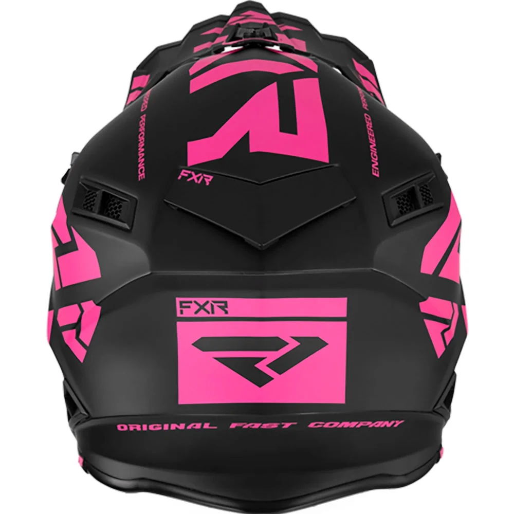 FXR Helium Race Div Helmet w/ D-Ring 23-Black/Elec Pink-XL