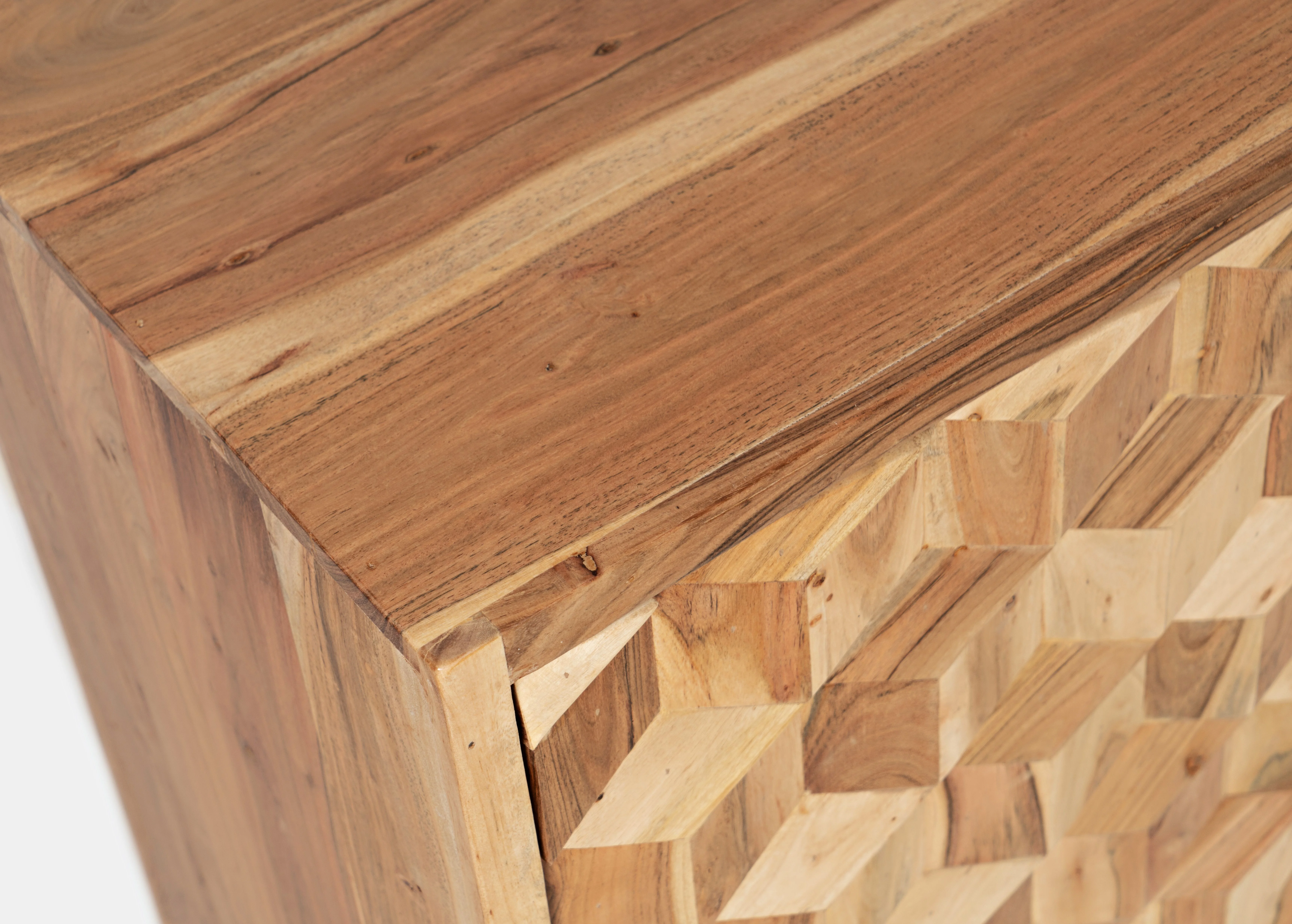 Jofran Geometrix Modern Abstract Cube Style Accent Cabinet