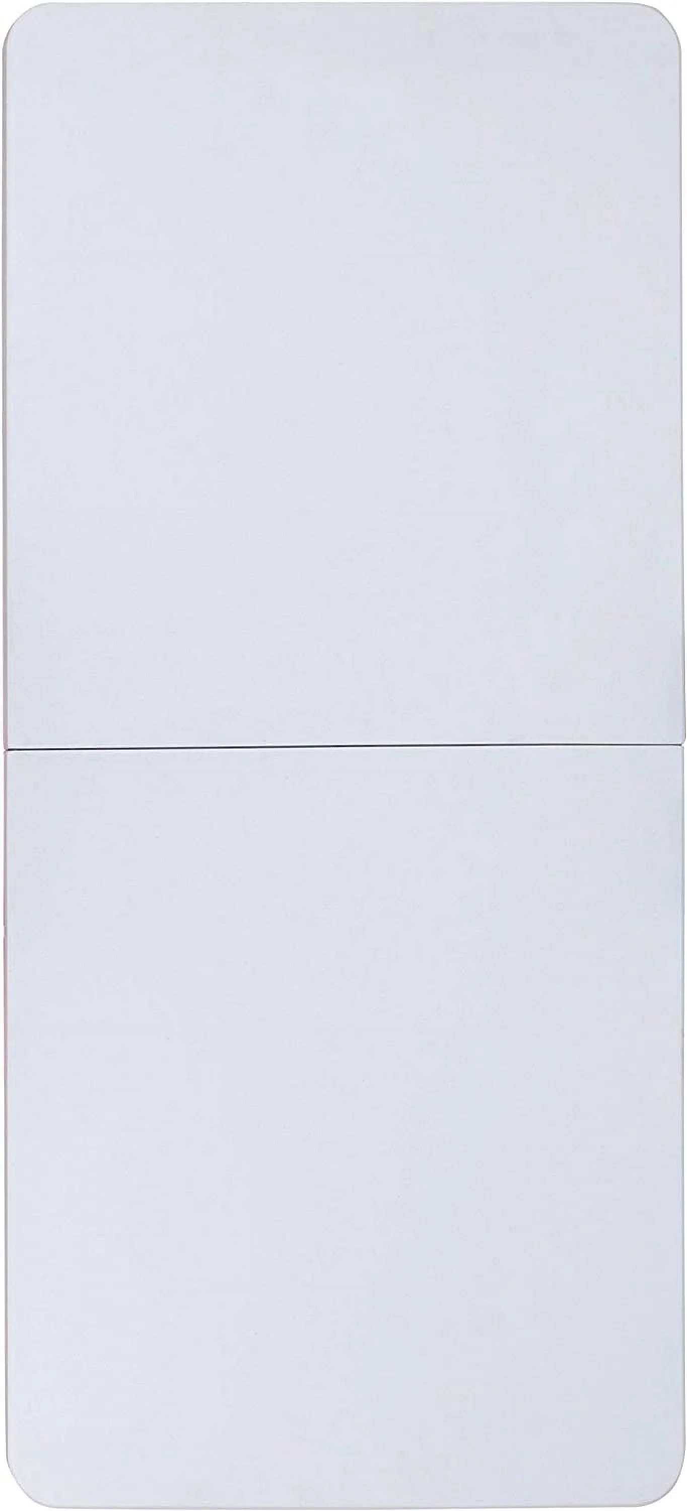 EMMA + OLIVER 5-Foot Height Adjustable Bi-Fold Granite White Plastic Folding Table with Handle