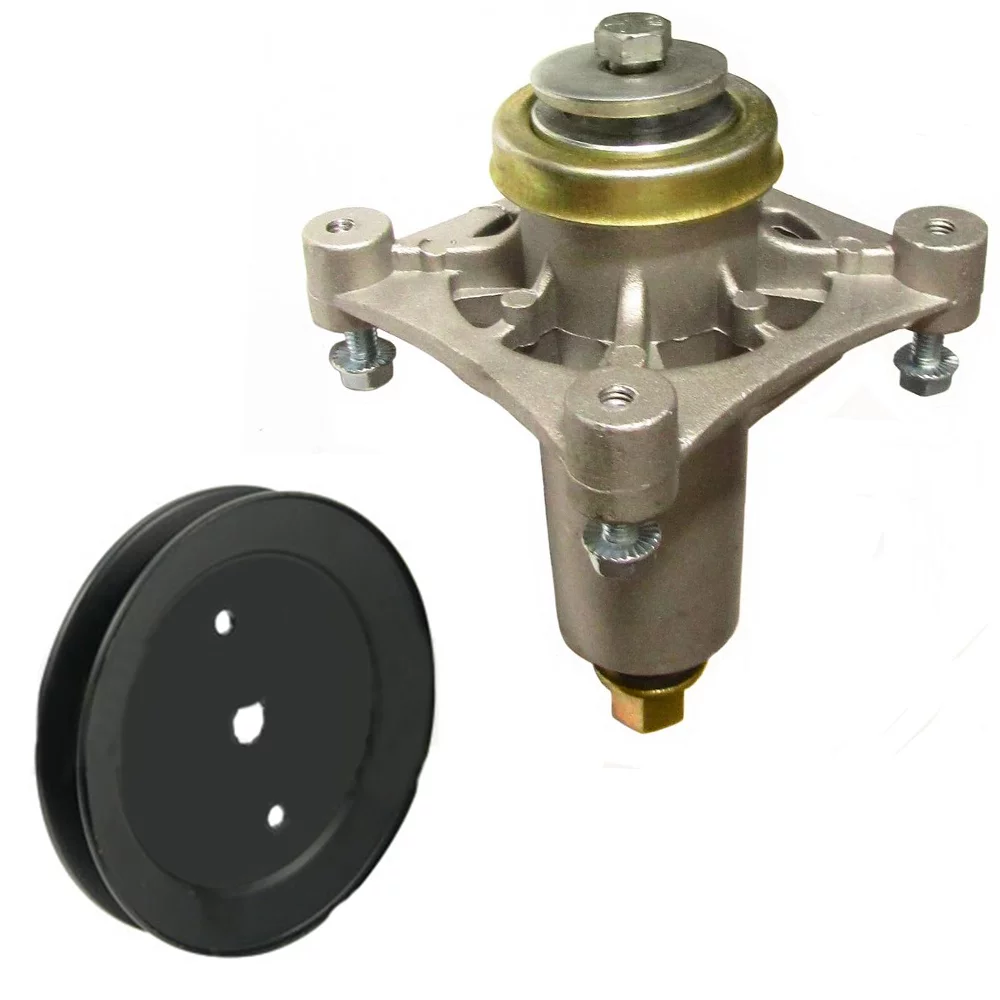 RAParts New Spindle Assembly with Pulley Fits AYP 187292 192870 587125401 587125401 Fits Poulan 195945