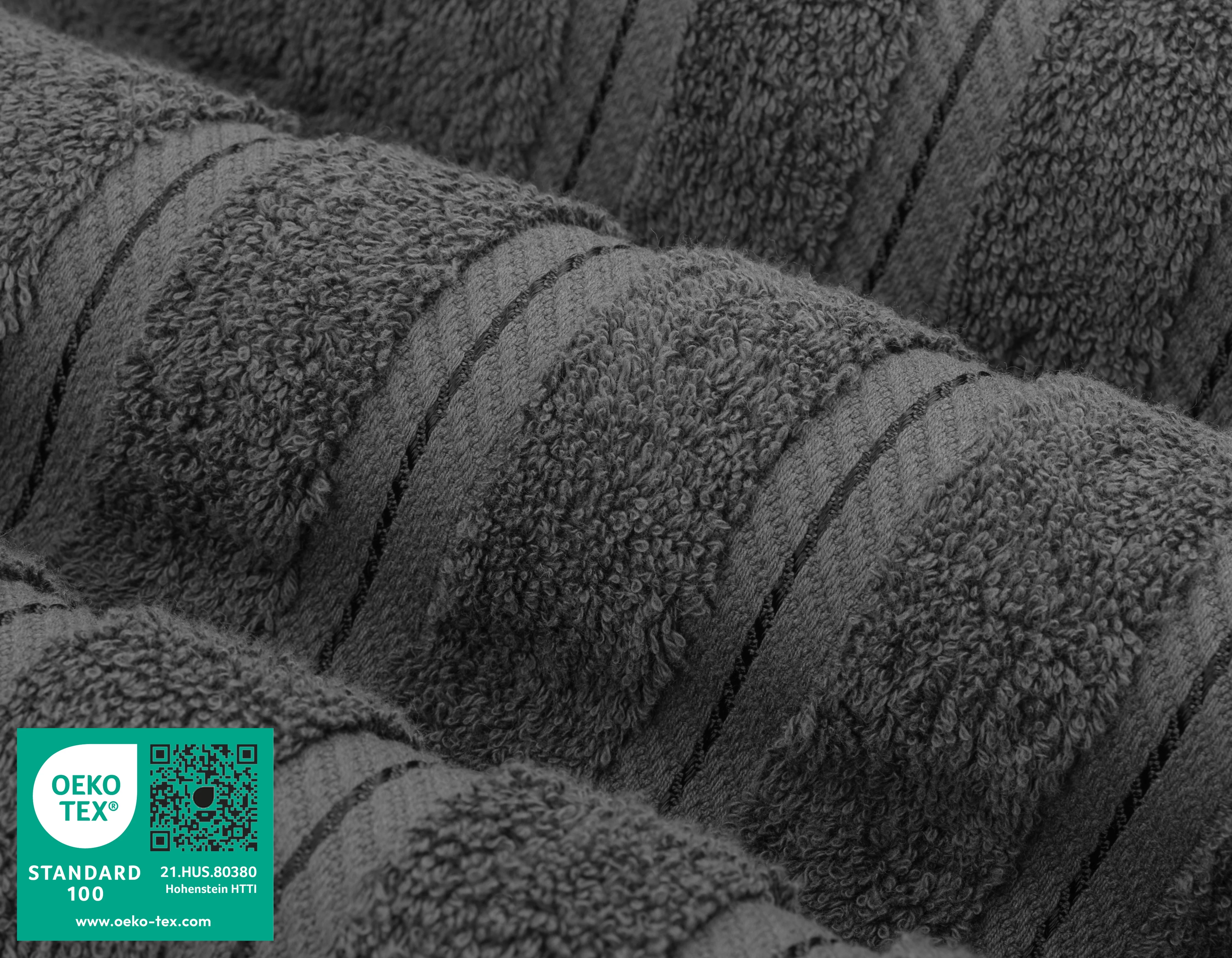 American Soft Linen Bath Towel Set 100% Turkish Cotton Luxury 6 Piece Towel Set, 2 Bath Towels, 2 Hand Towels , 2 Washcloths - Grey