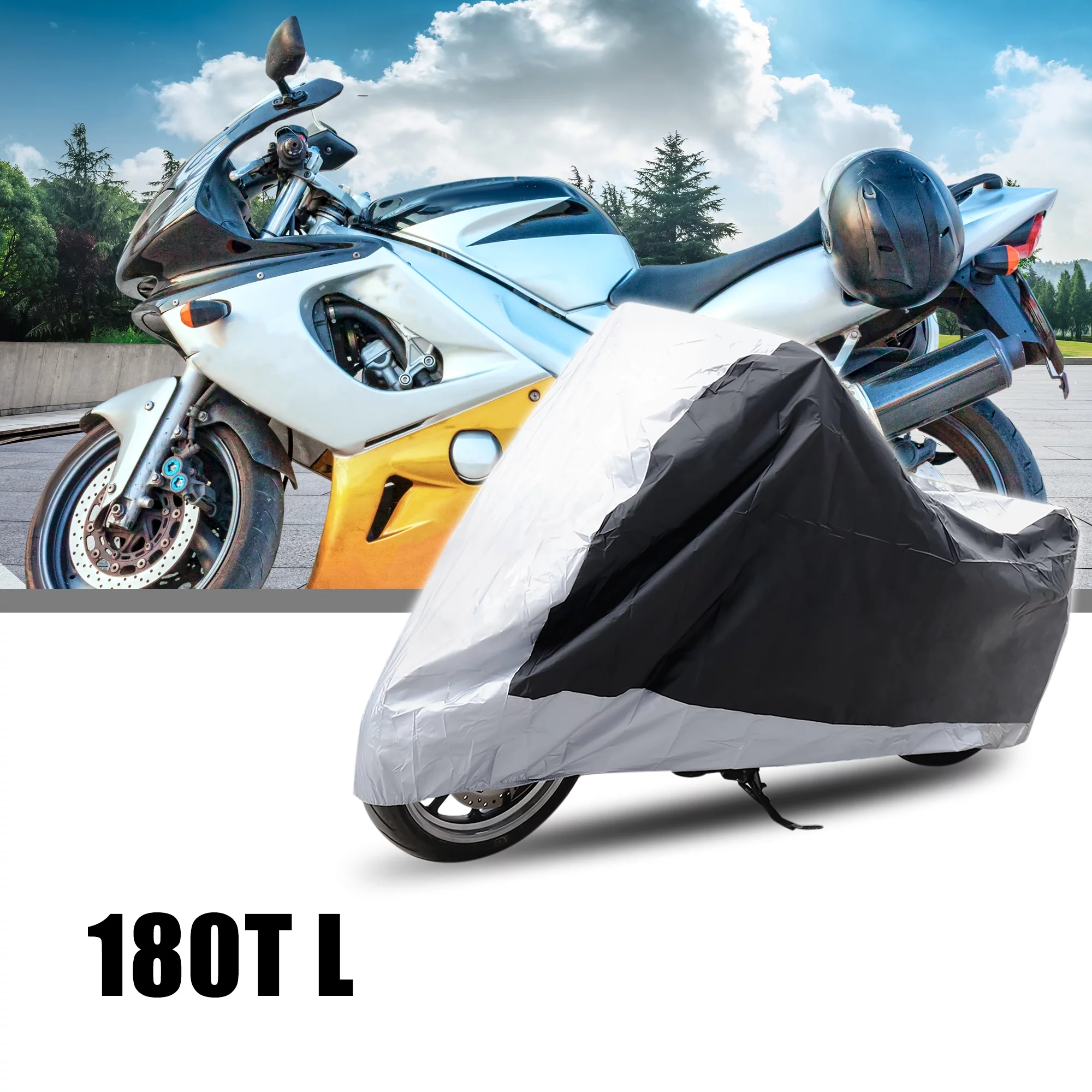 REGALWOVEN Motorcycle Cover Custom for BMW S1000RR 09-13 Waterproof L 180T Rain Dust Black Silver Tone 1 Prices