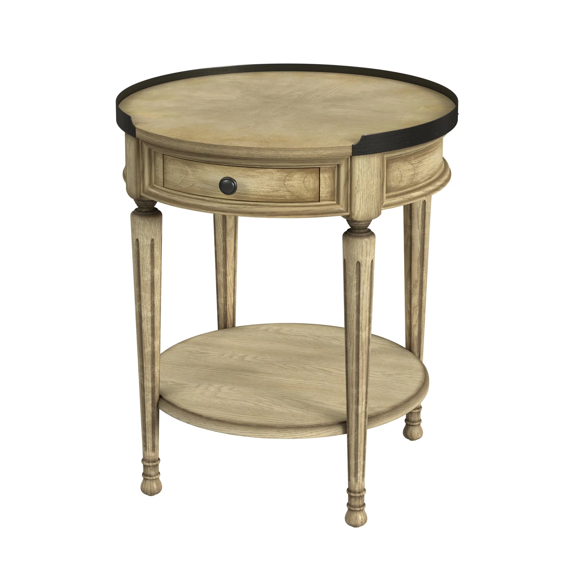 Butler Specialty Company Sampson Side Table with Storage - Antique Beige