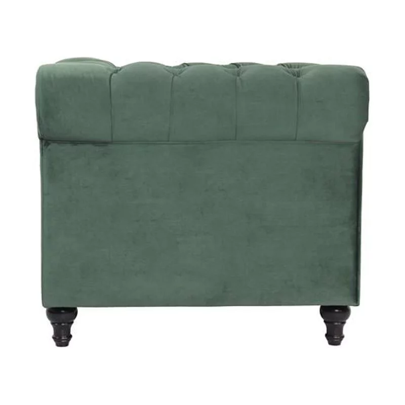 Home Square 3 Piece Set with Velvet Living Room Sofa Loveseat & Chair in Green