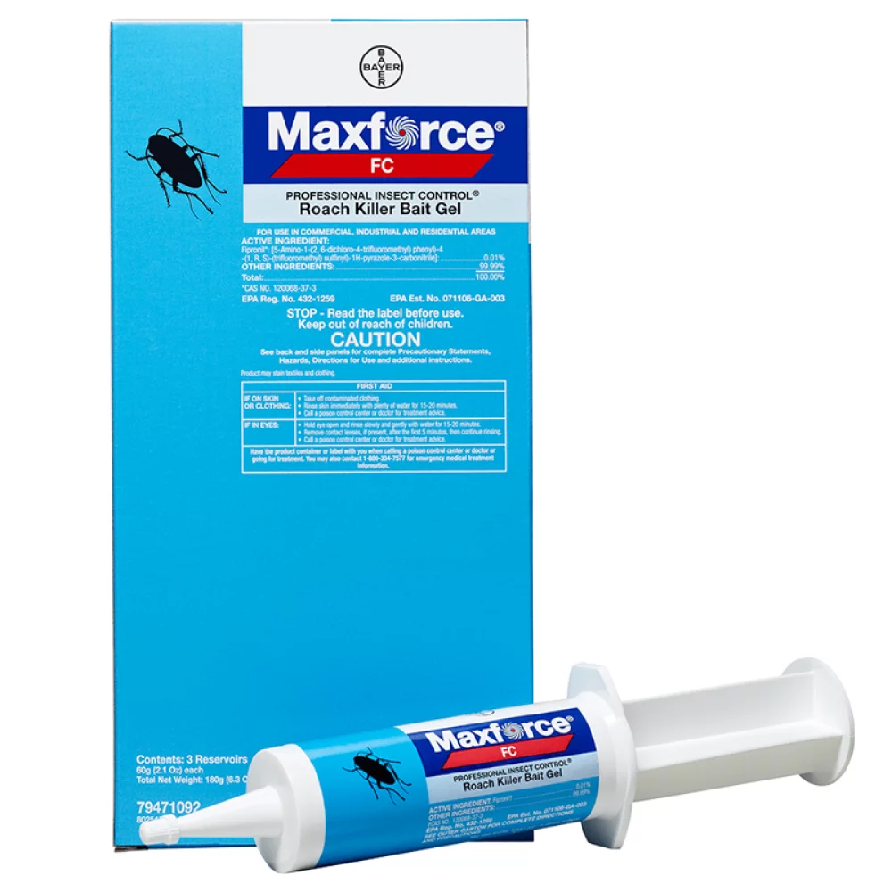Maxforce FC Cockroach Bait Gel - Kills Roaches by Ingestion and Contact - 3 x 60 g Tubes by Bayer