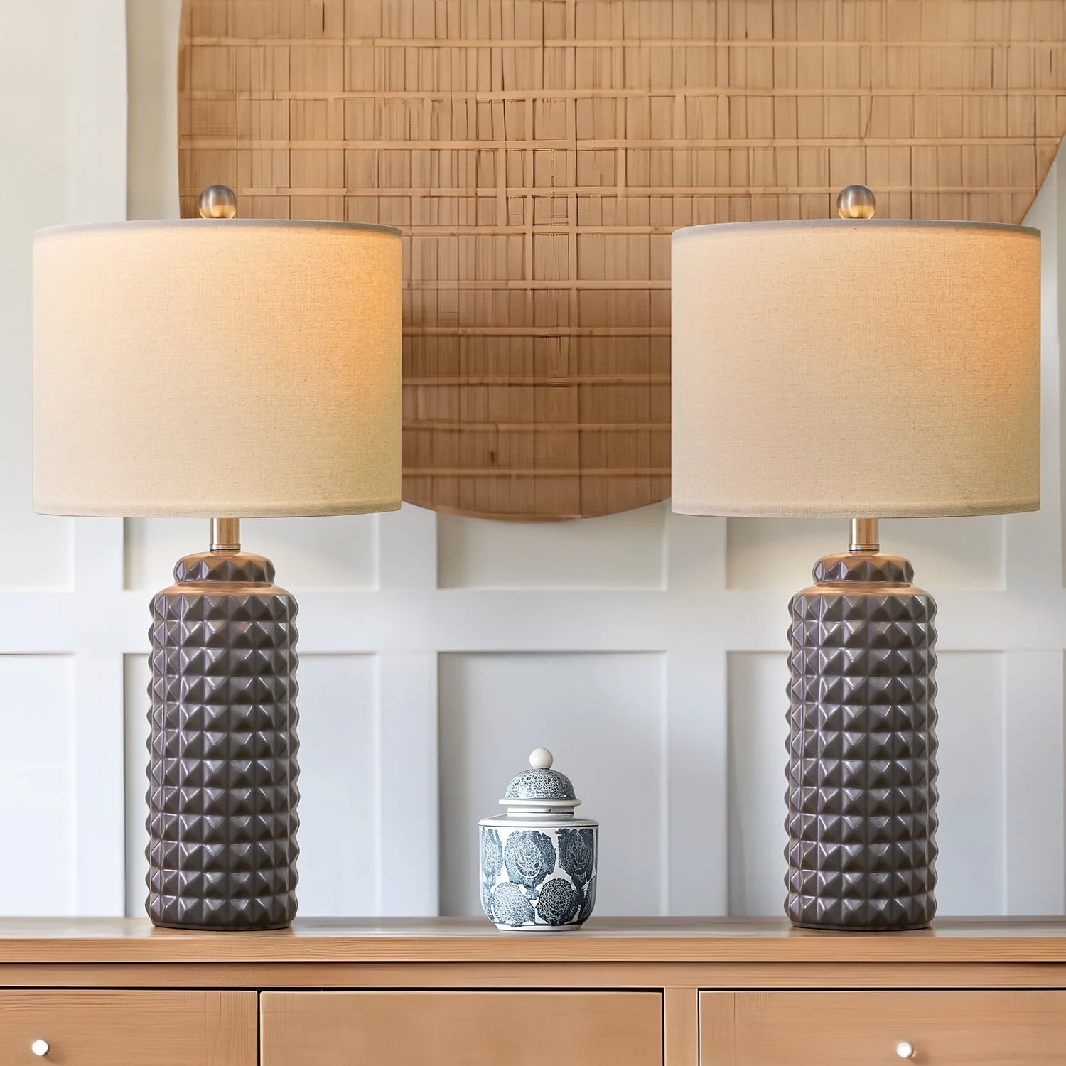 Oneach Modern Ceramic Table Lamps 24.5