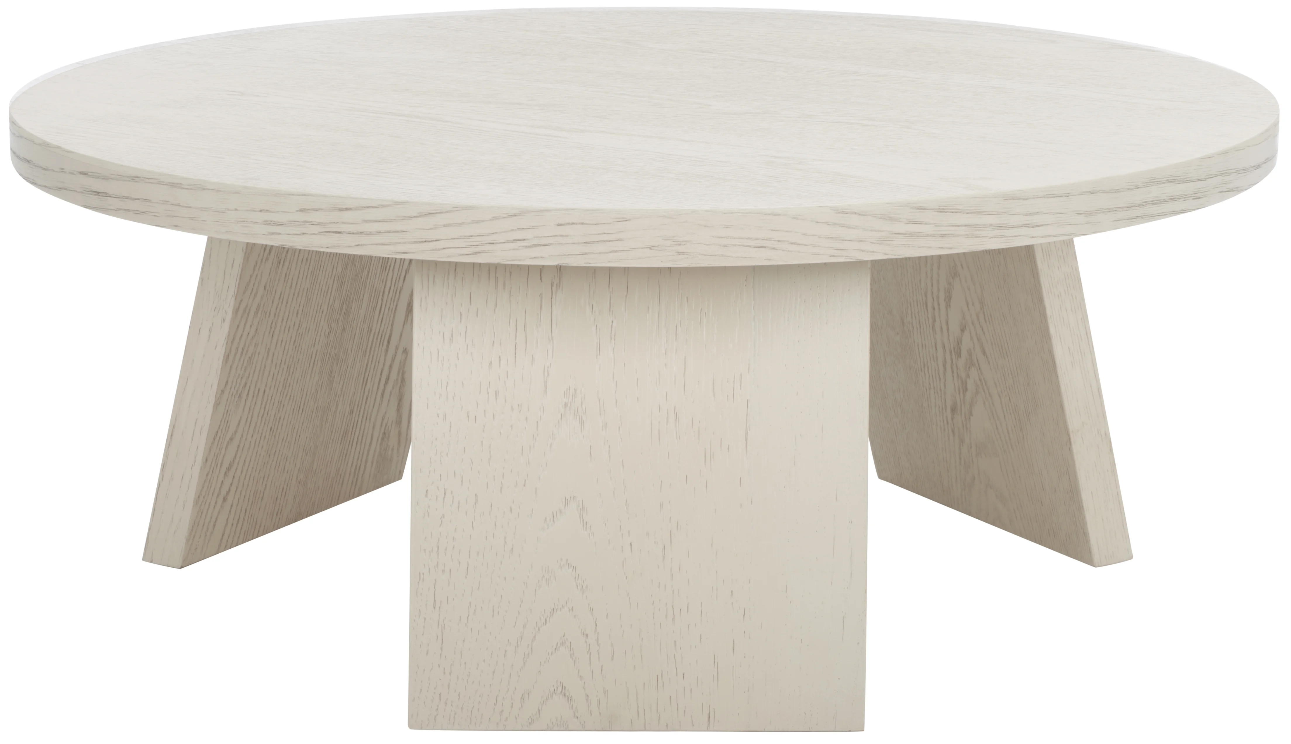 SAFAVIEH Couture Julianna Rustic Round Wood Coffee Table, White Wash