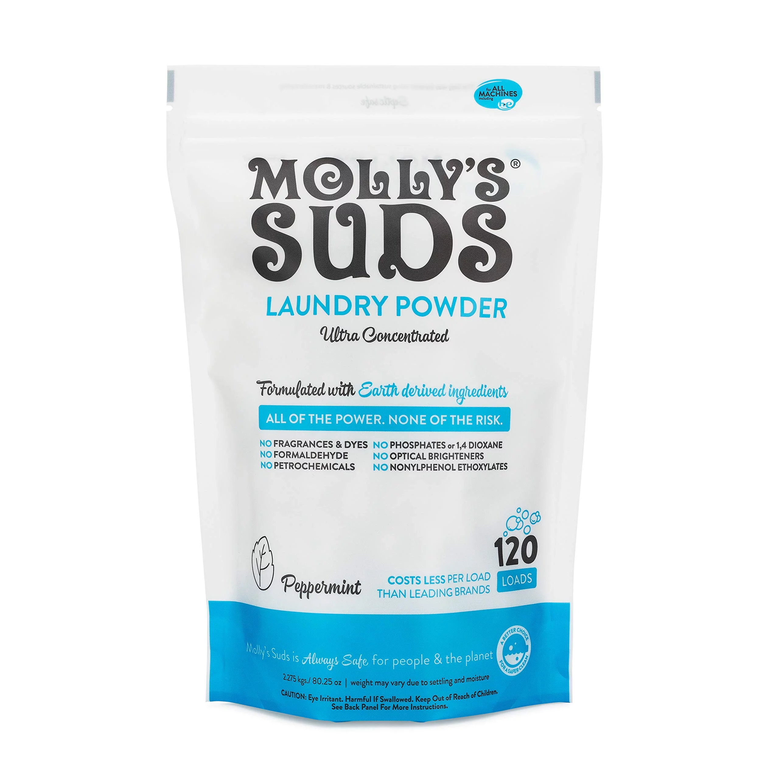 Molly's Suds Original Laundry Detergent Powder 120 load, Natural Laundry Soap for Sensitive Skin