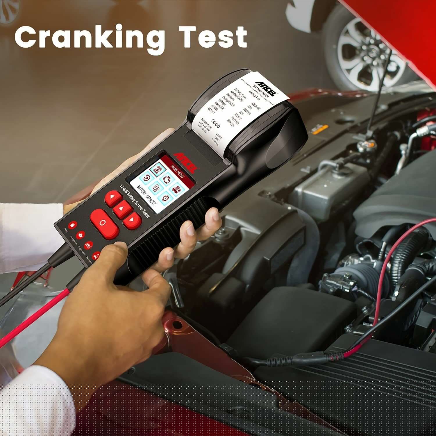 ANCEL BST600 12V/24V Charging System Analyze 100-2000 CCA Automotive Car Battery Temperature Load Tester Tool