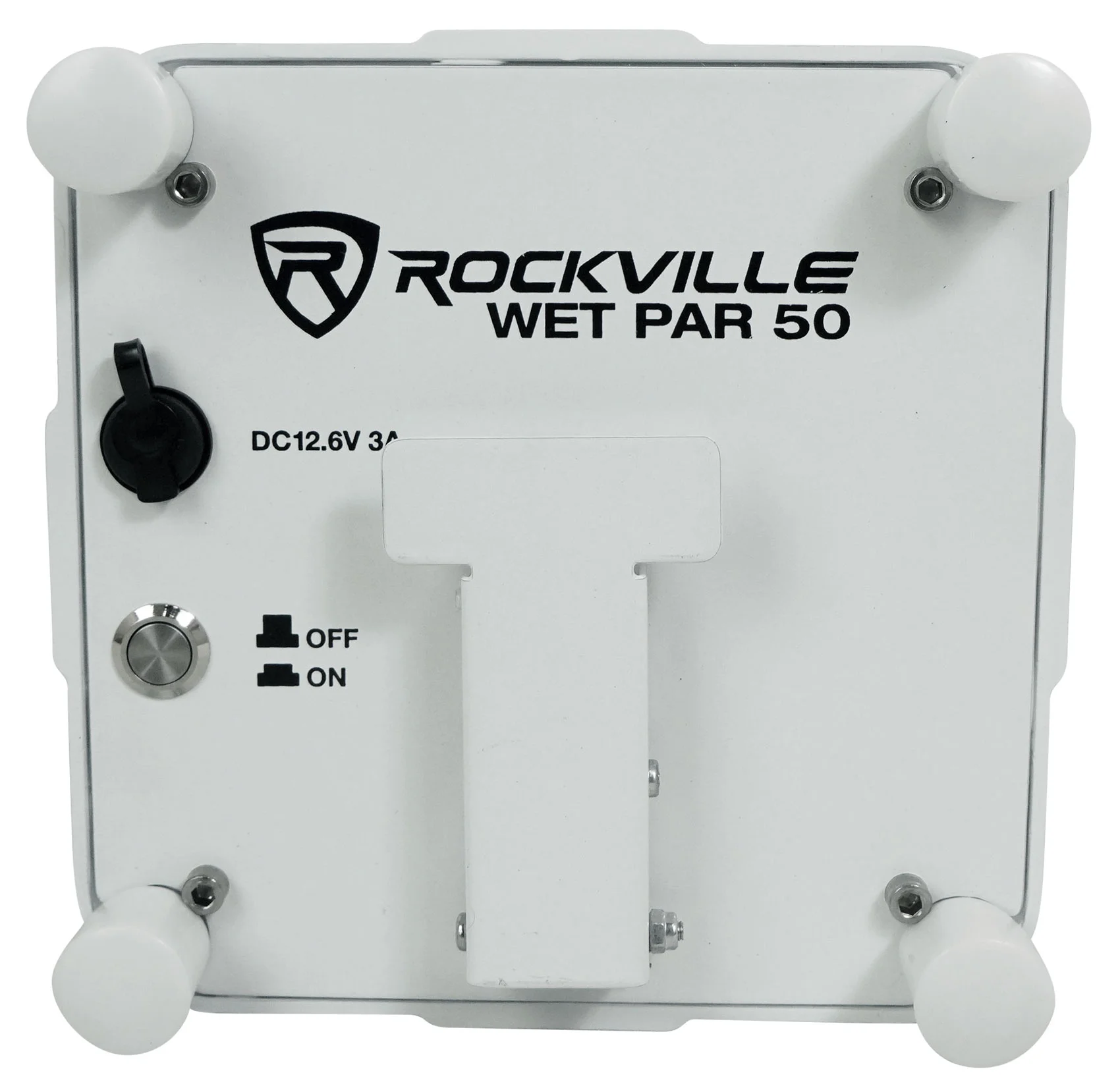 2 Rockville WET PAR 50 White Waterproof Battery DJ Lights+Wireless DMX+RF Remote
