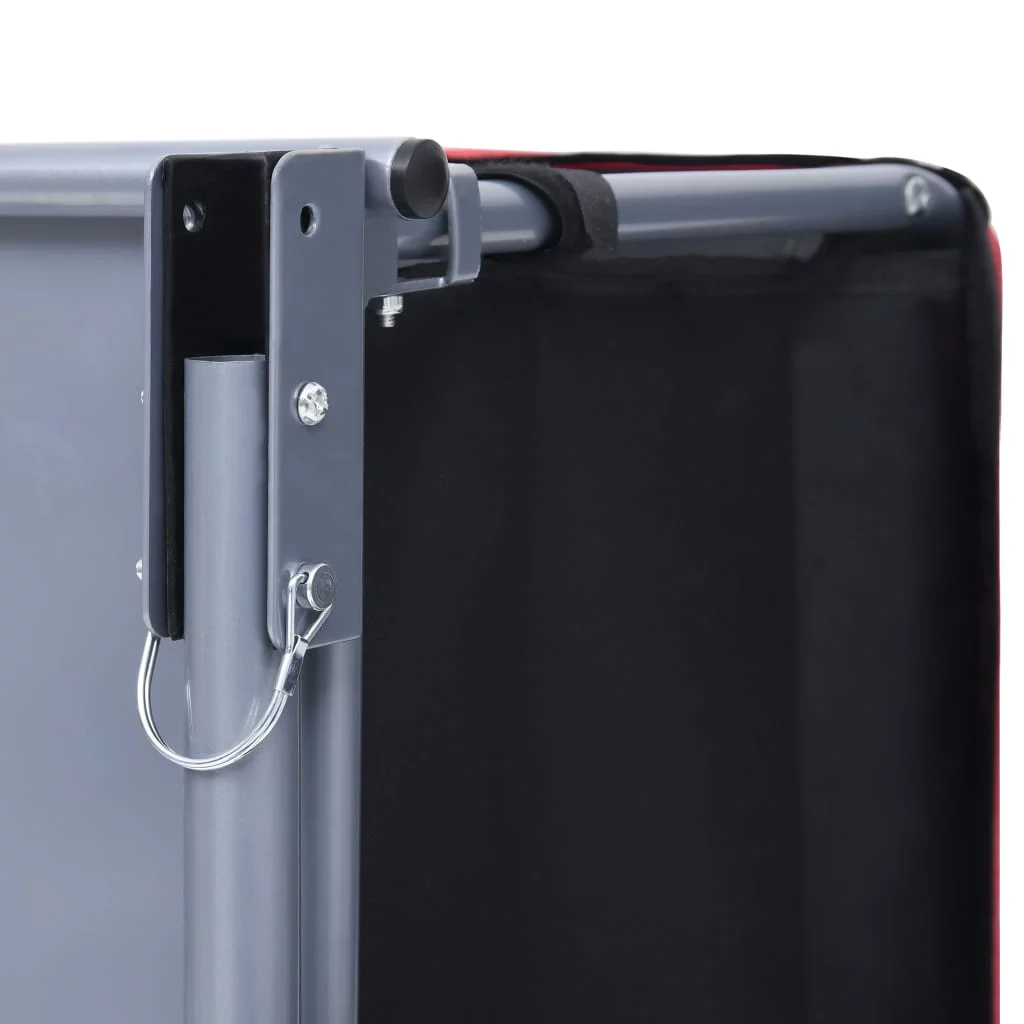 Qulable vidaXL Bike Trailer Black and Red 65 kg