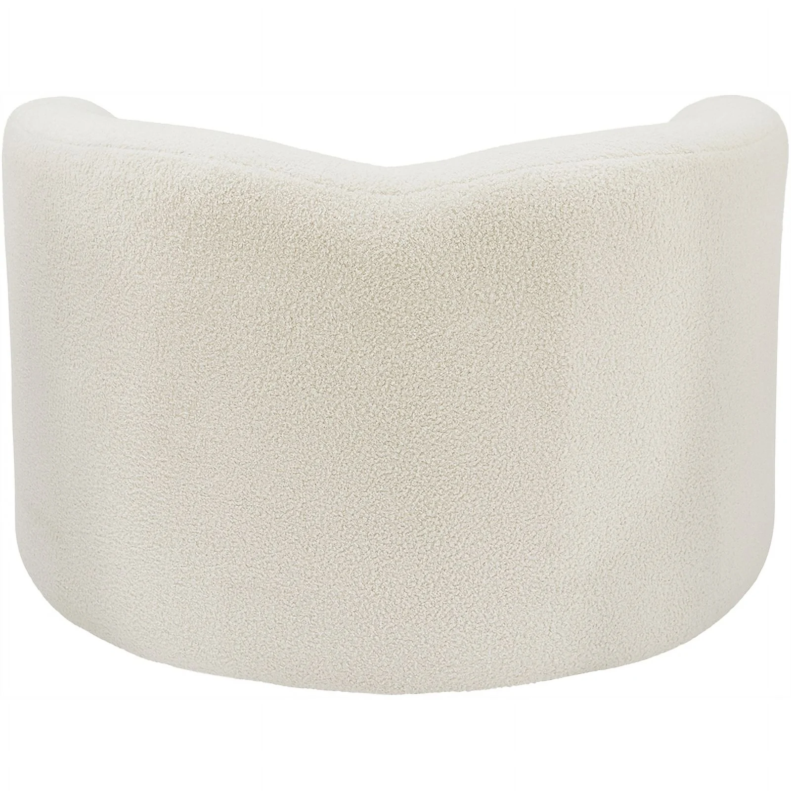 Meridian Furniture Kali Cream Faux Shearling Teddy Fabric Chair