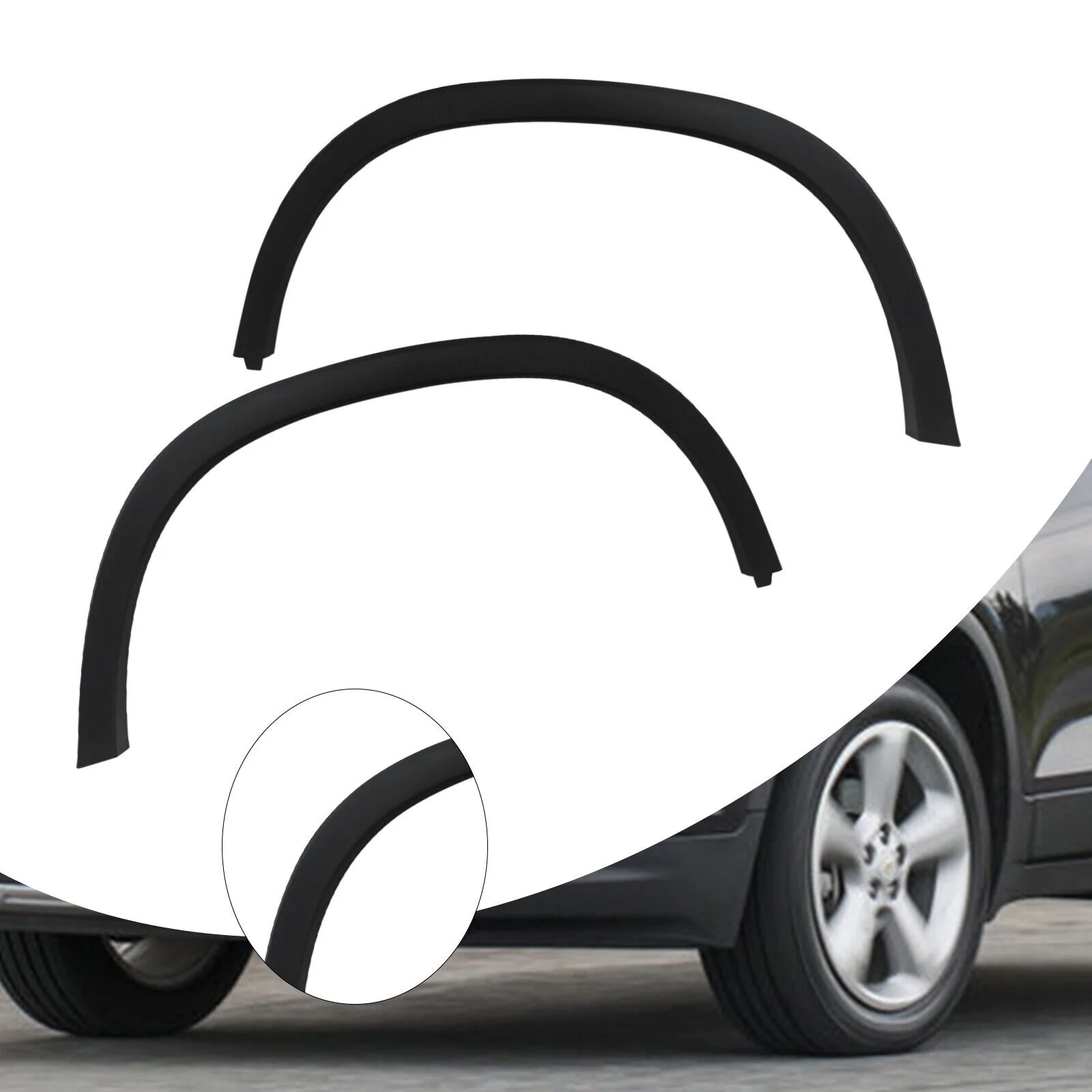 New Black Left+Right Front Fender Trim Flare Arch Molding for Chevrolet Trax 2013-2016