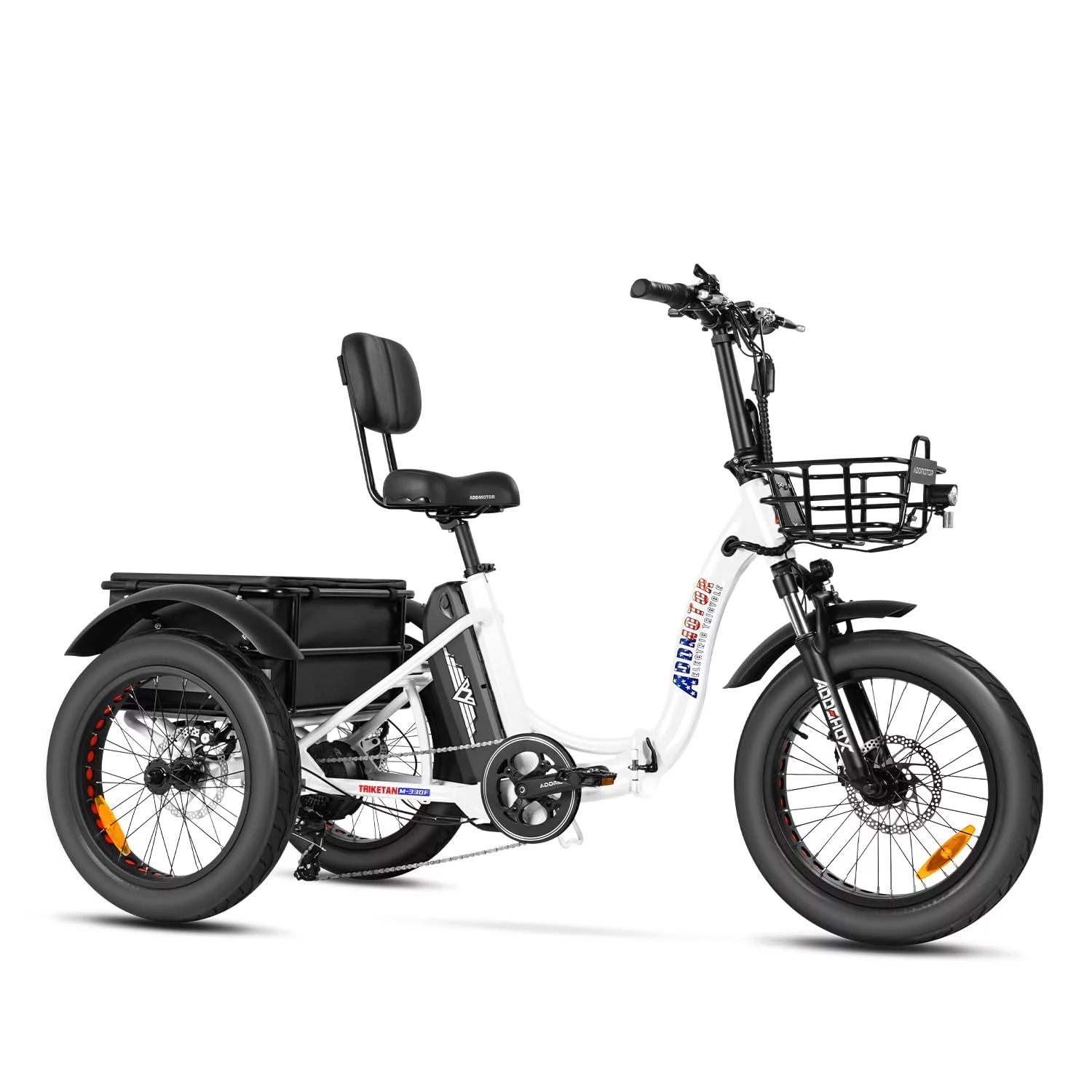 Addmotor Electric Trike, 750W Foldable Electric Tricycle, Folding Electric Trike for Adults,48V 20Ah Removable Battery,20