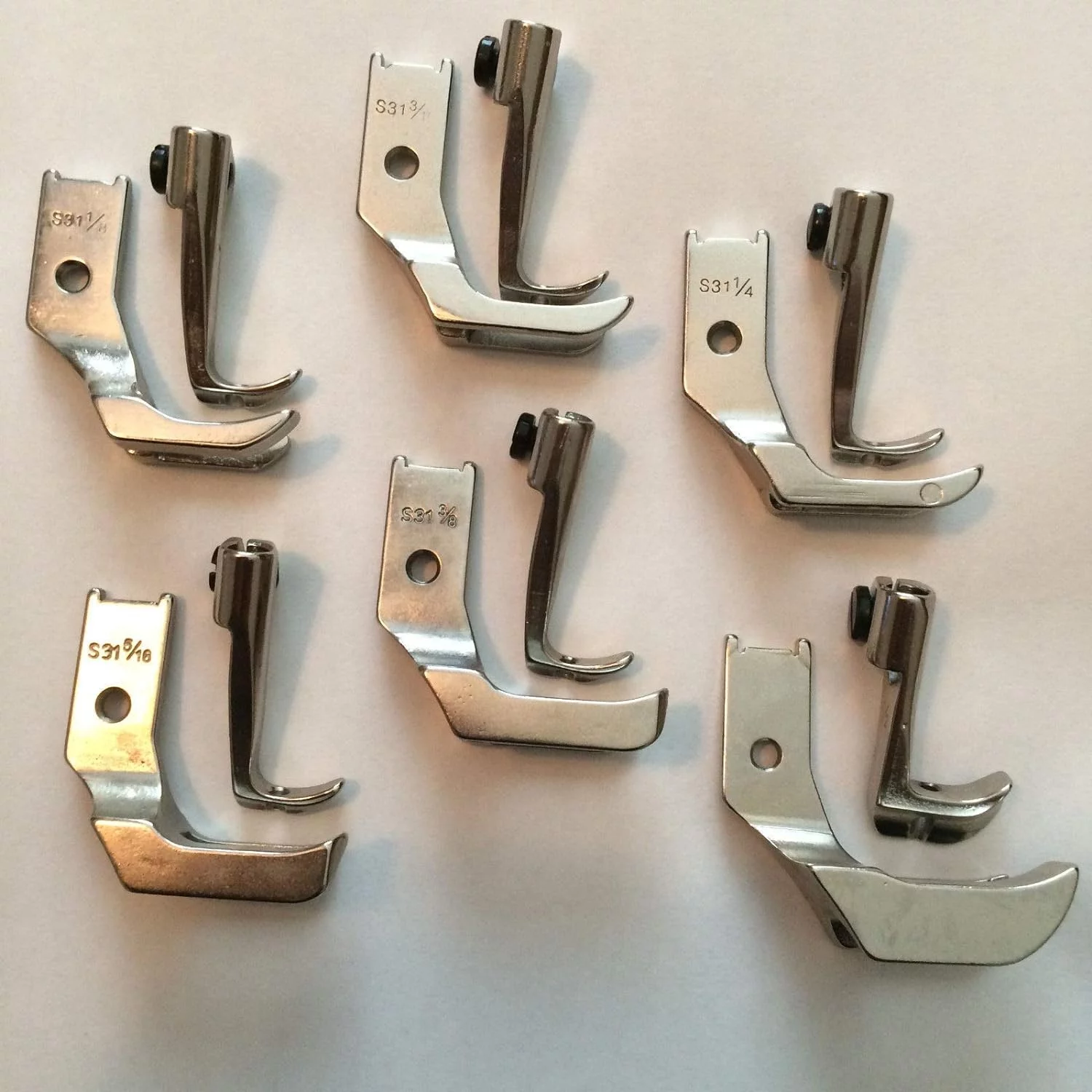 From USA) CONSEW SEWING MACHINE 206RB 225 226 WELTING PIPING WALKING FOOT SET 6 PAIRSPLKHG484UY44