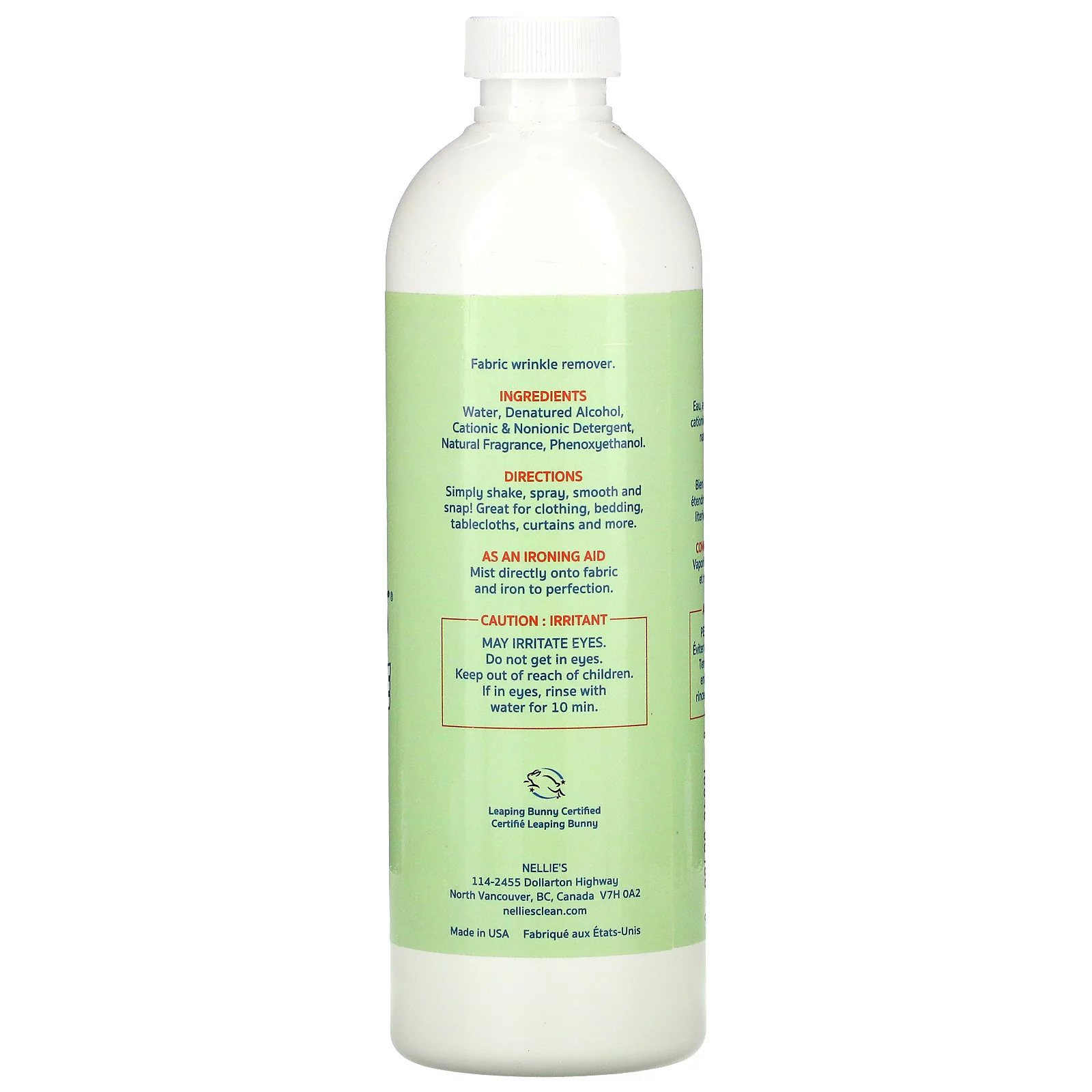 Nellie's Wrinkle-B-Gone, Lemongrass, 16 fl oz (474 ml)