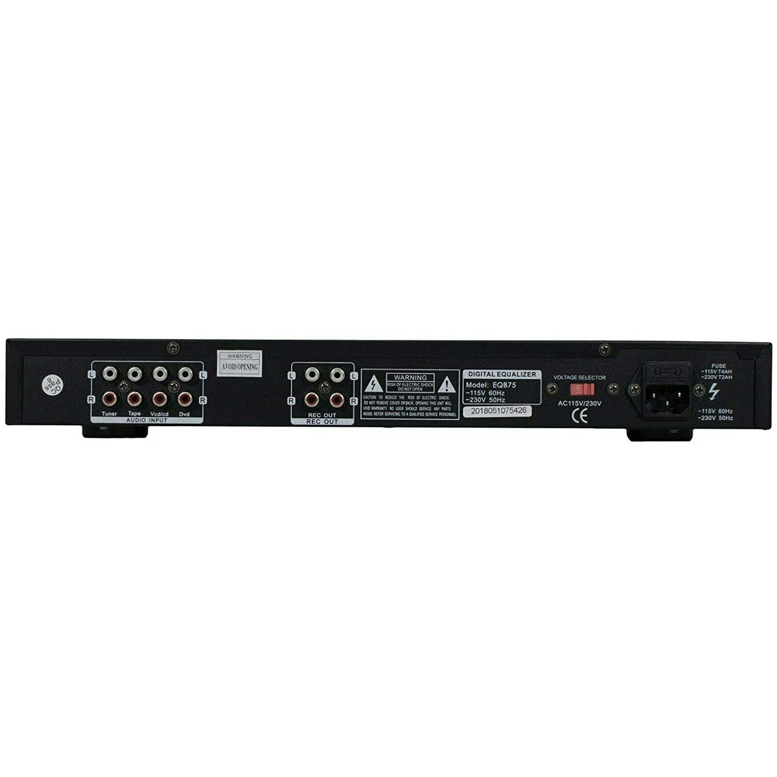 New EMB EQB75 19'' Rack Mount Dual 10 Band 4 Input Stereo Spectrum Equalizer Bundle