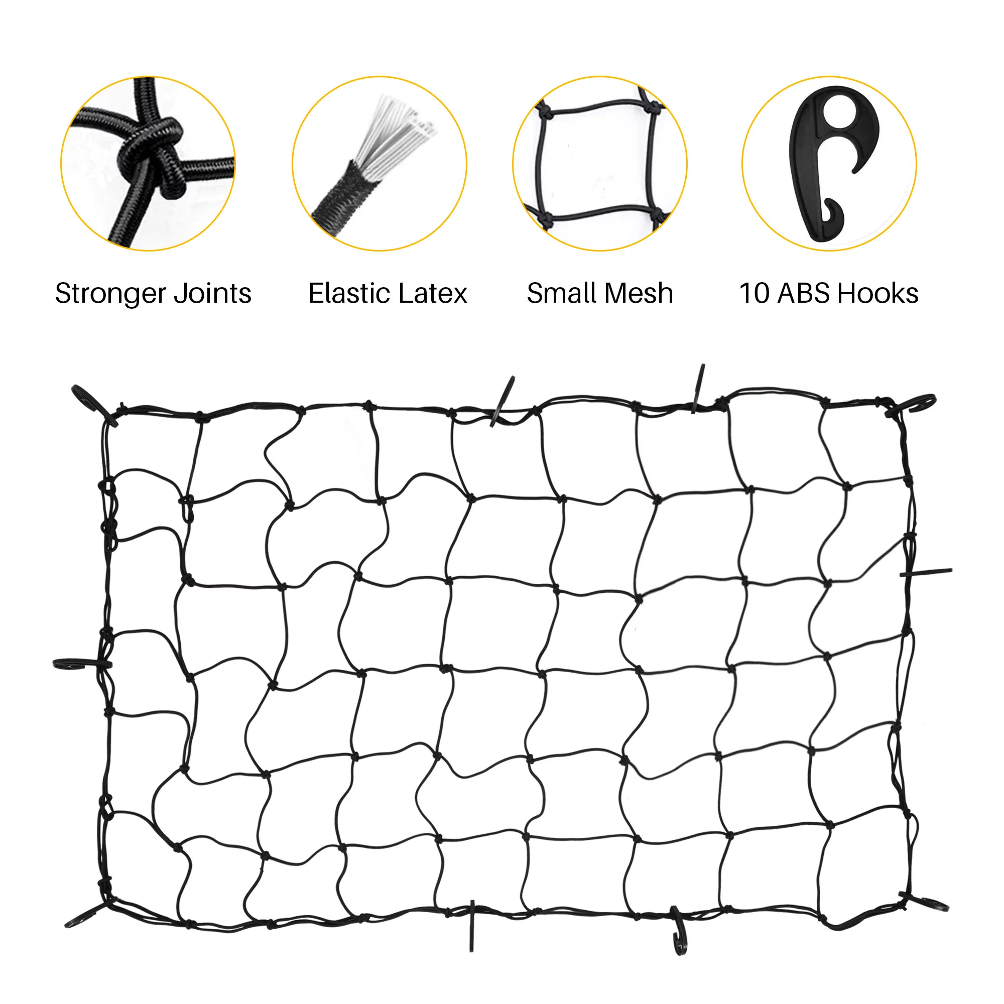 ARKSEN Water Proof Cargo Bag, Cargo Net, Heavy Duty 304 Stainless Steel Hitch Tightener Anti-Rattle Stabilizer, 16FT Ratchet Lashing Straps Combo Set