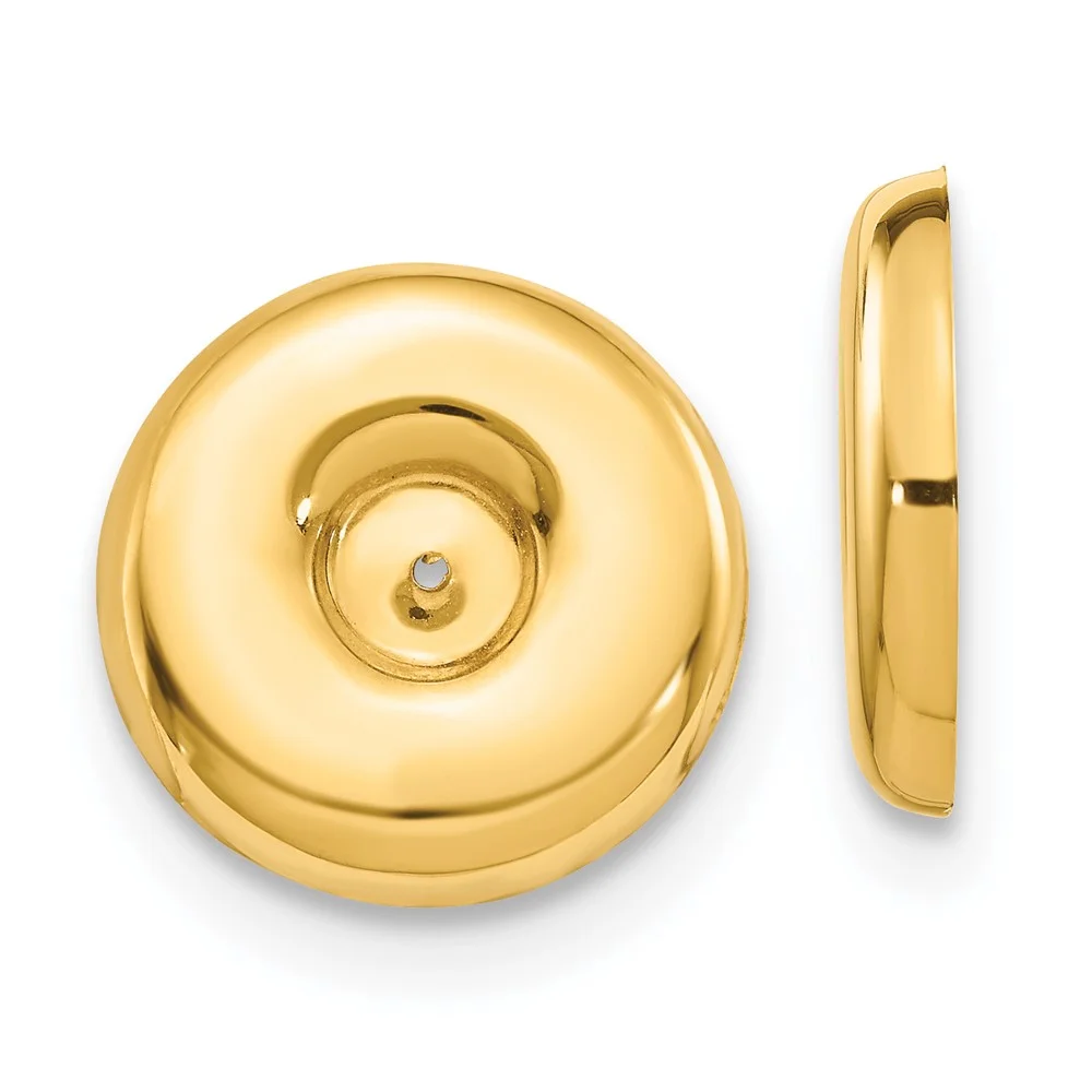 Primal Gold 14 Karat Yellow Gold Polished Round Fancy Earring Jackets