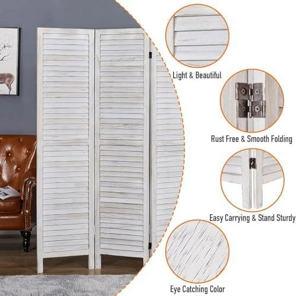 HYHBIBOOM RHF 8 Panel Room Divider Room Dividers and Folding Privacy Screens  Wood Privacy Screen Room Dividers  5.6 Ft Tall Room Divider Wall  Space Seperater Freestanding (8 Panel  Brow