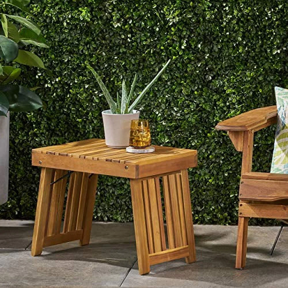 Christopher Knight Home Kyoto Outdoor Acacia Wood Folding Side Table by  - 21.50