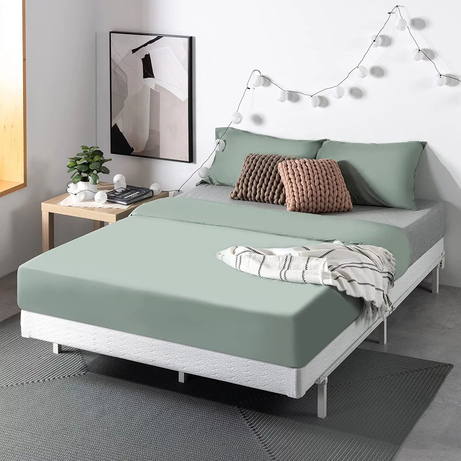 OUWI 5 Inch Metal Smart Box Spring with Quick Assembly / Mattress Foundation / Strong Metal Frame / Easy Assembly, Full