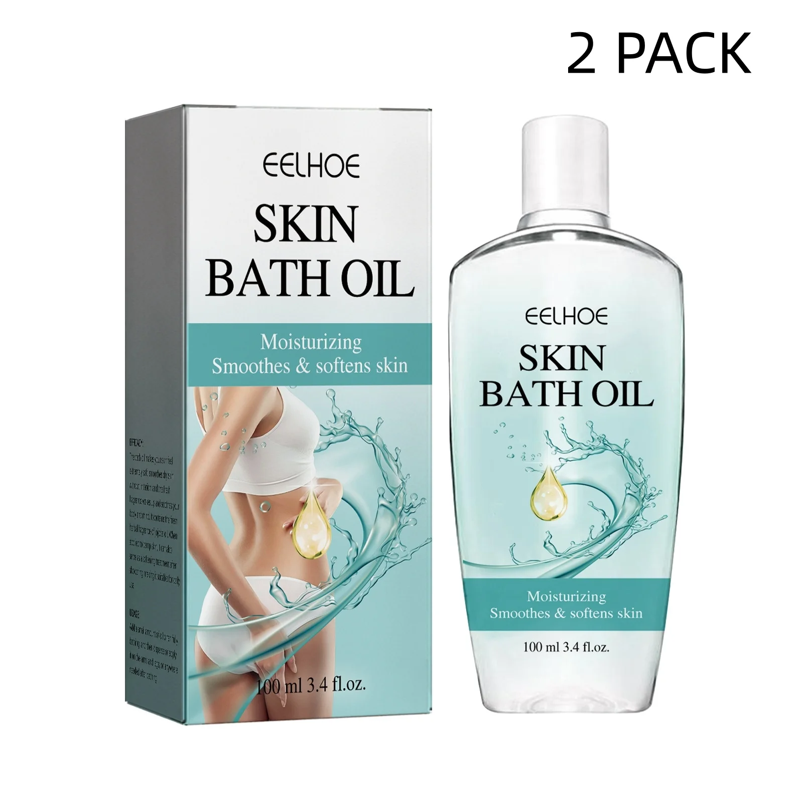 Original Bath Oil 100ml, Skin Bath Oil So Soft & Sensual, Original Skin Bath Oil So Soft, Skin Moisturizing Smoothes & Softens Skin Soft 2pcs