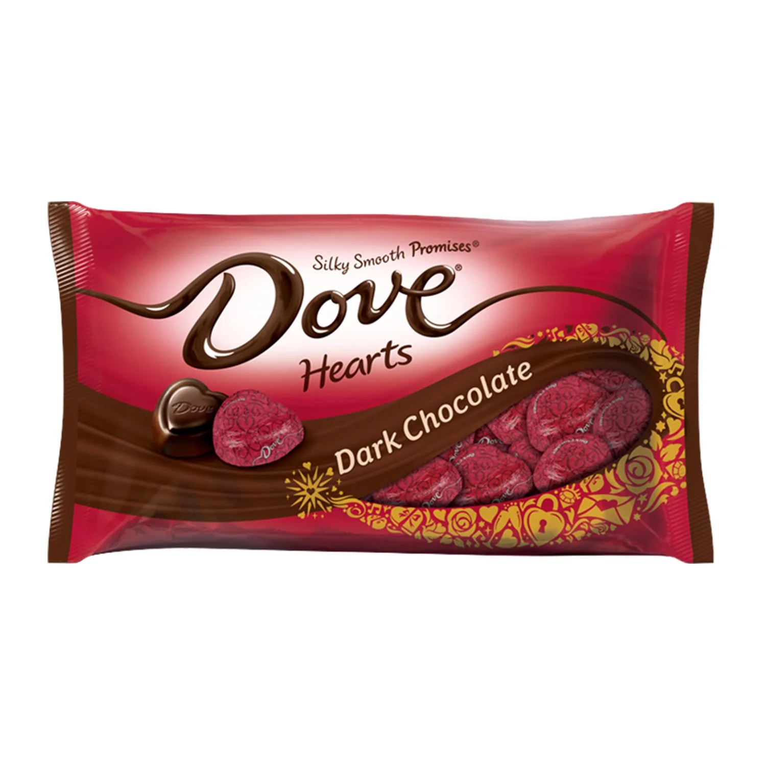 Dove Promises Valentine Dark Chocolate Candy Hearts 8.87-Ounce Bag (Pack Of 4)
