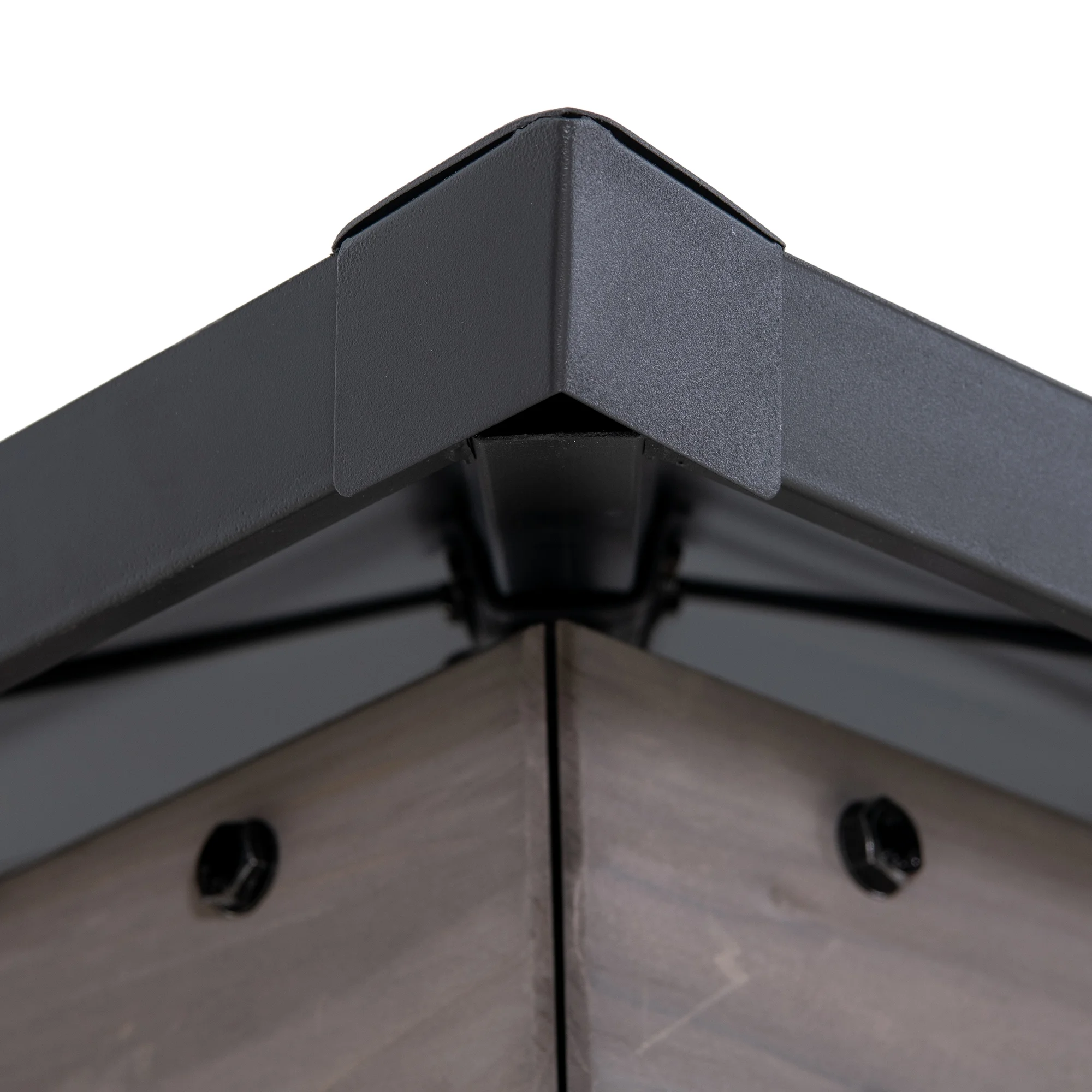 Sunjoy 13 ft. x 15 ft. Cedar Framed Gazebo with Black Steel and Polycarbonate Hip Roof Hardtop