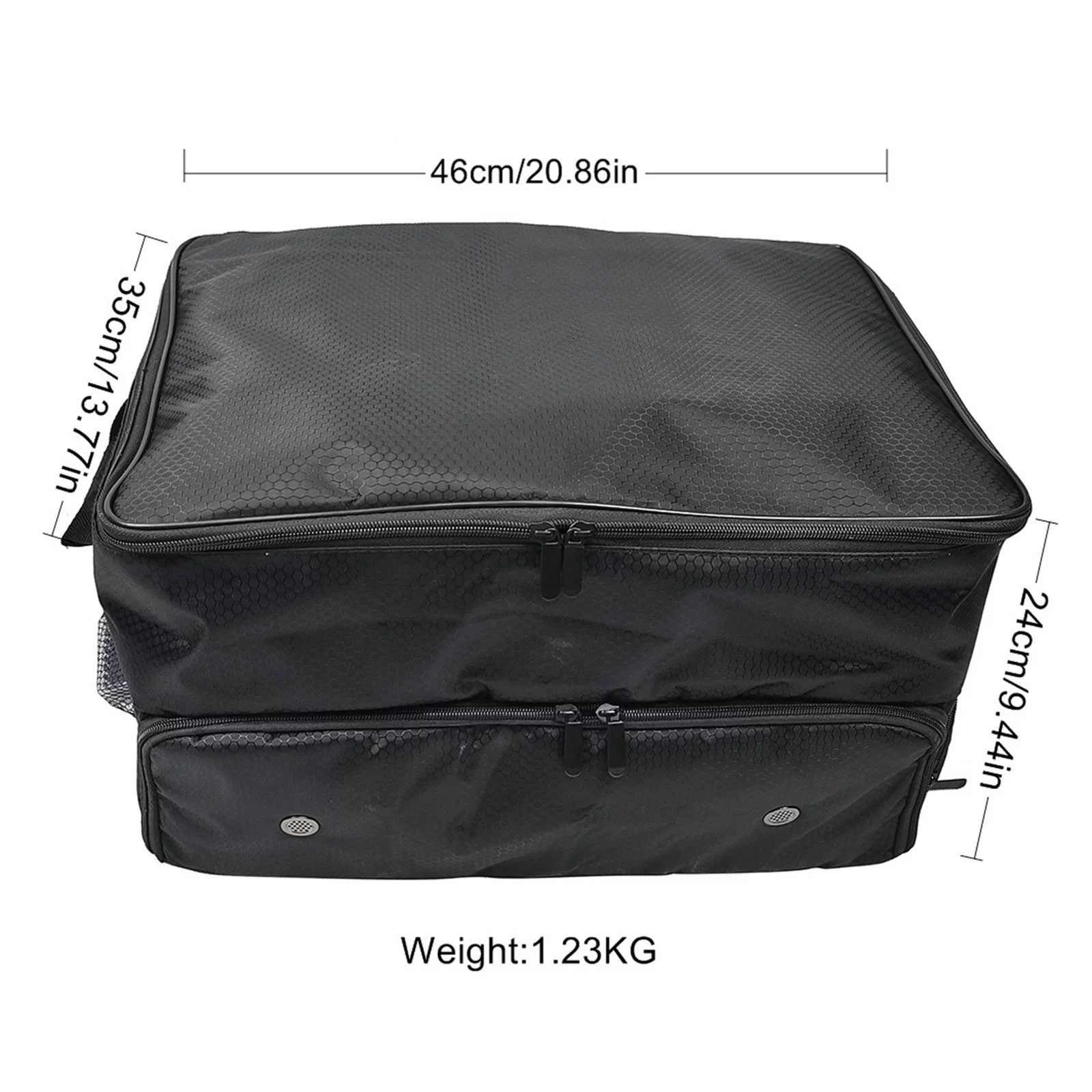 Golf Trunk Organizer Locker for Car Large Capacity 2 Layer Multipurpose Zipper Travel Bag Golf Storage Bag for Clothing, Balls,