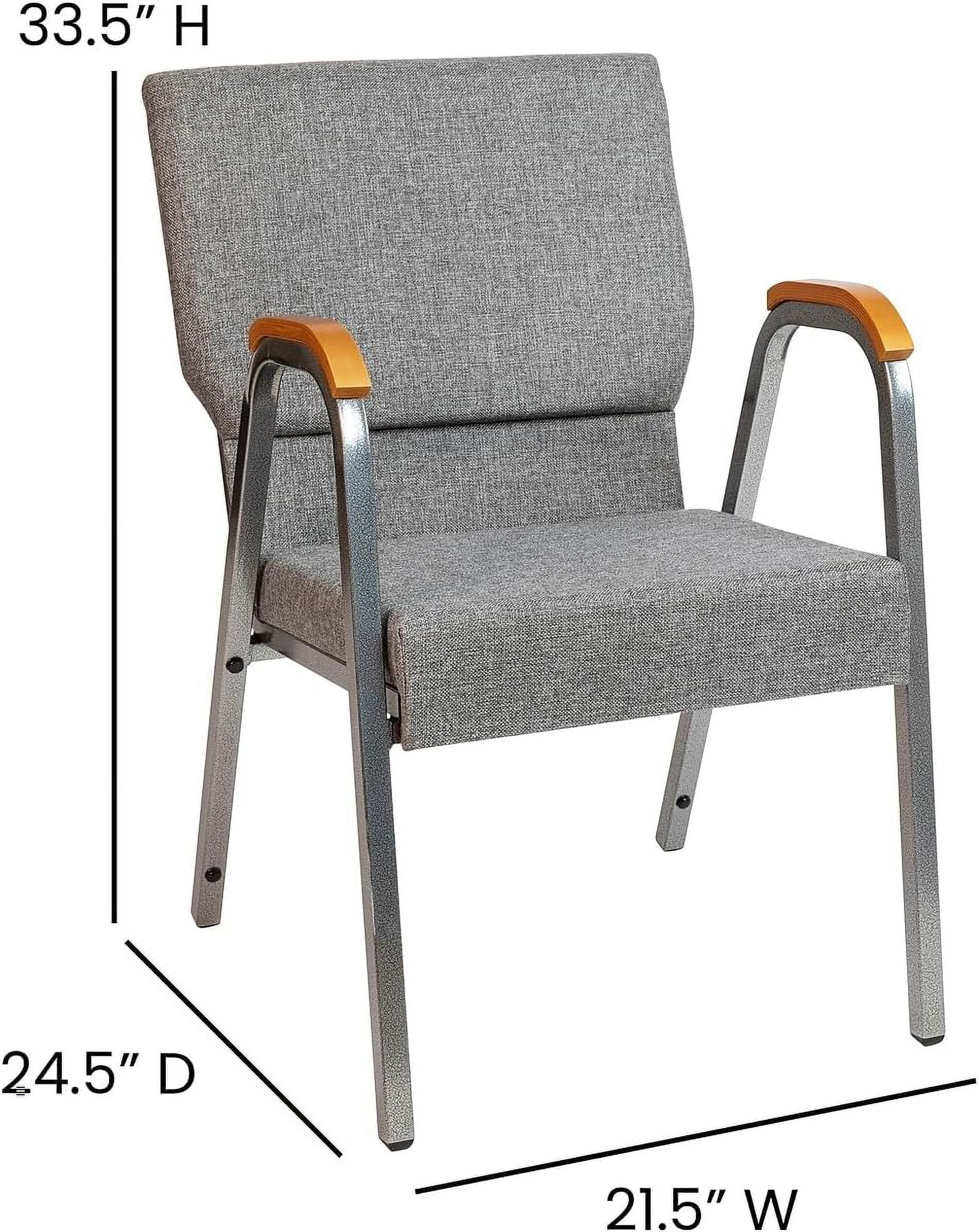 OUWI HERCULES Series Church Chair - Gray Fabric - Stackable - 21