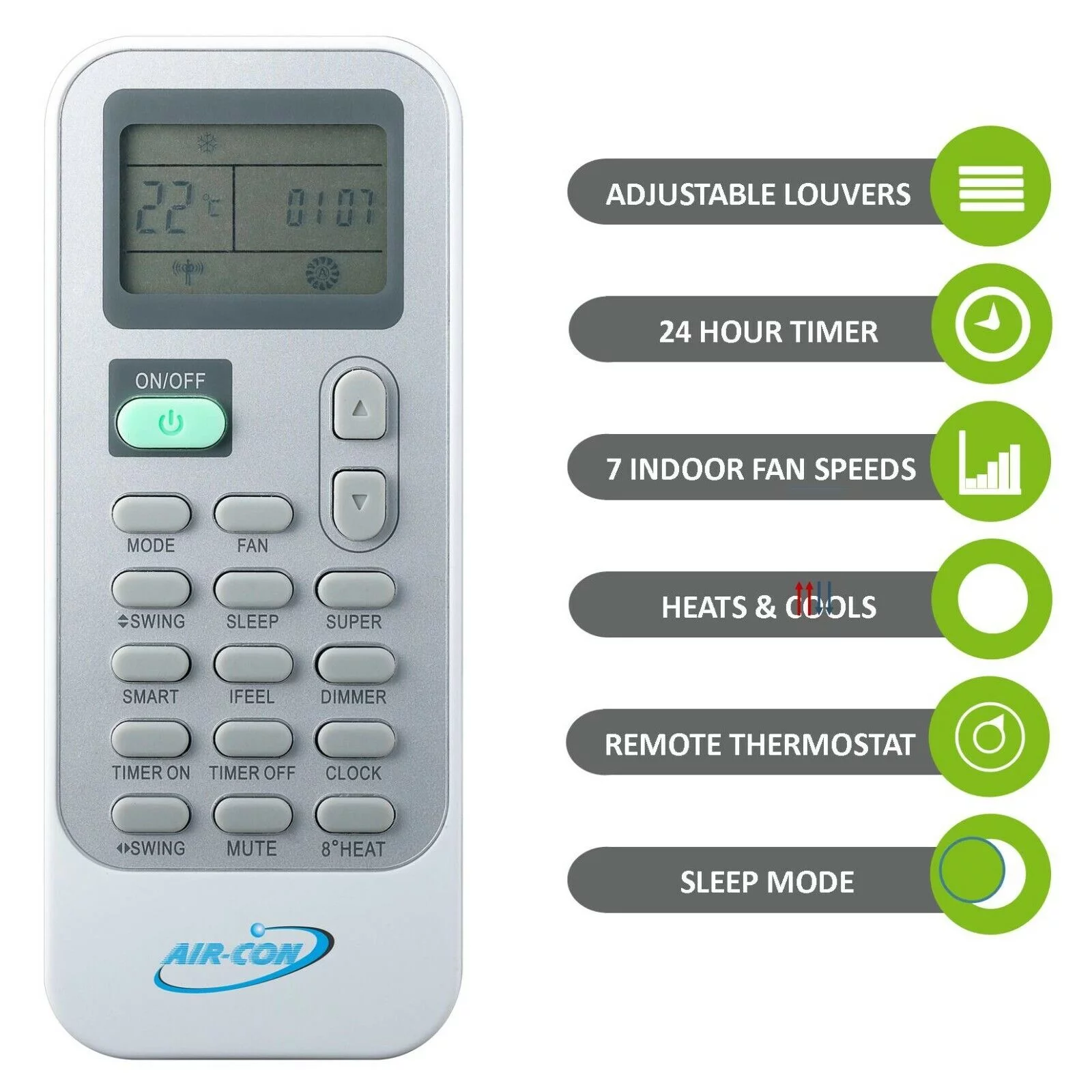 Air-Con 18000 BTU Blue 4 Mini Split AC Heat Pump Ductless 22 Seer 220v