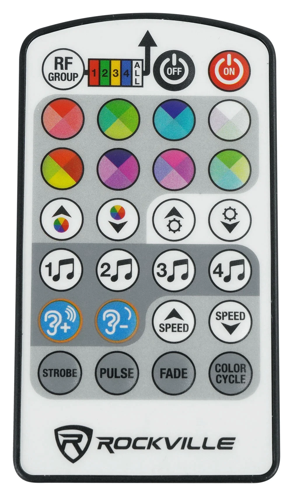 5) Rockville MINI RF4 Black RGBWA+UV DJ/Party LED Wash Lights+DMX Controller+Bag