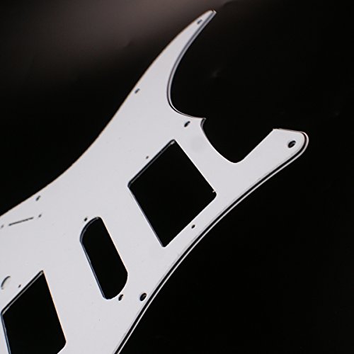 Left Handed Strat HSH Layout Style Guitar Pickguard,3ply white