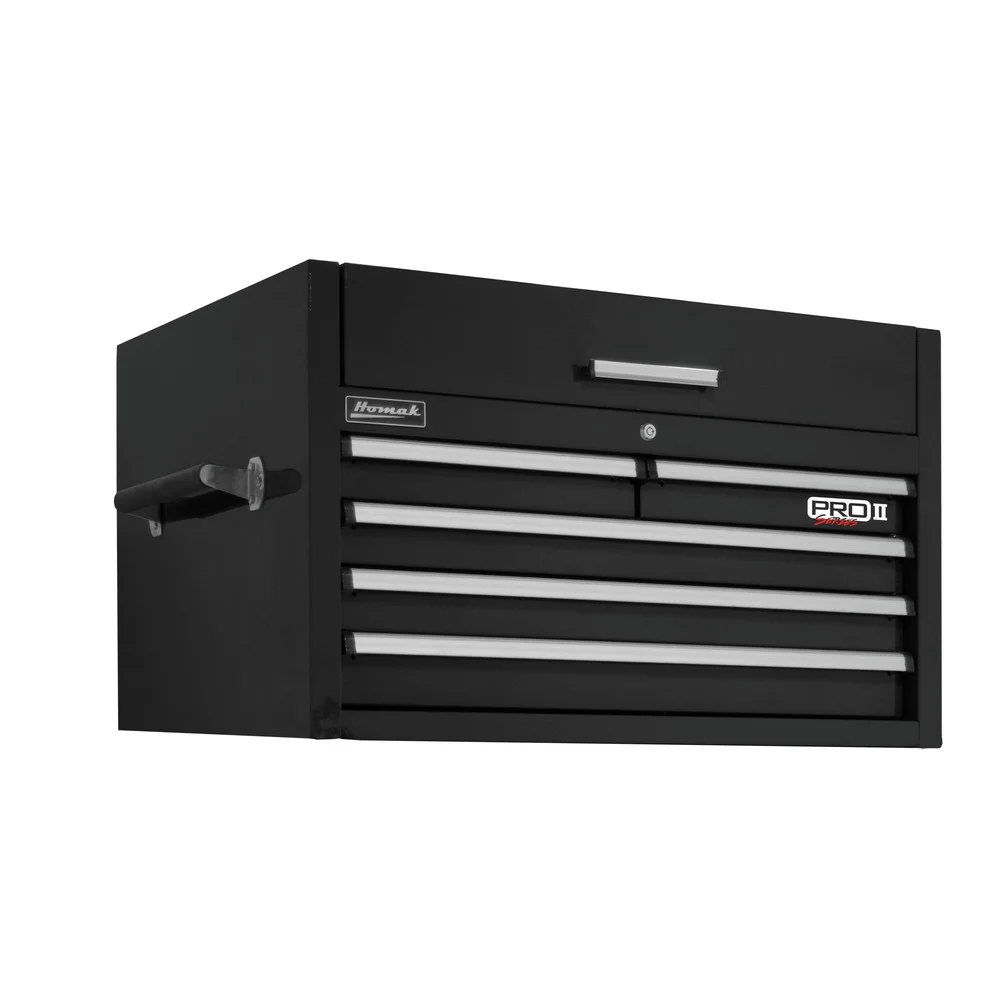 Homak BK02036052 36 in. Pro 2 5-Drawer Top Chest (Black)