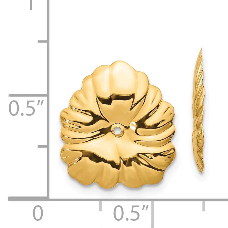 Primal Gold 14 Karat Yellow Gold Polished Fancy Earring Jackets