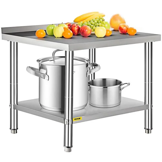 Vevor  36 x 24 x 35 in. Stainless Steel Prep Table