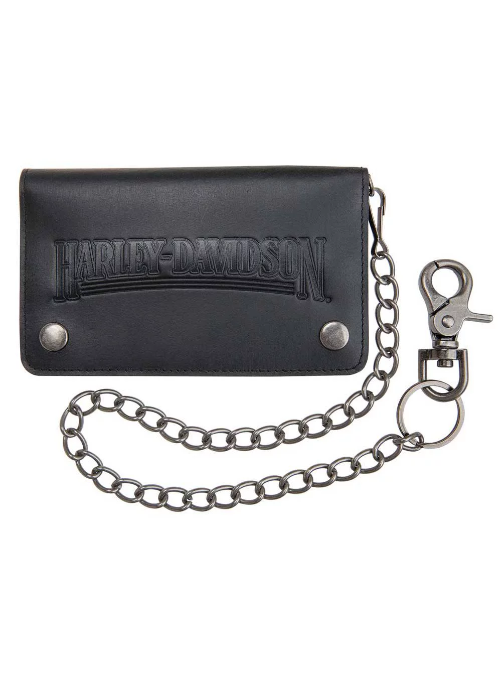 Harley-Davidson Men's Shot Caller Embossed Biker Leather Wallet HDMWA11048-BLK, Harley Davidson