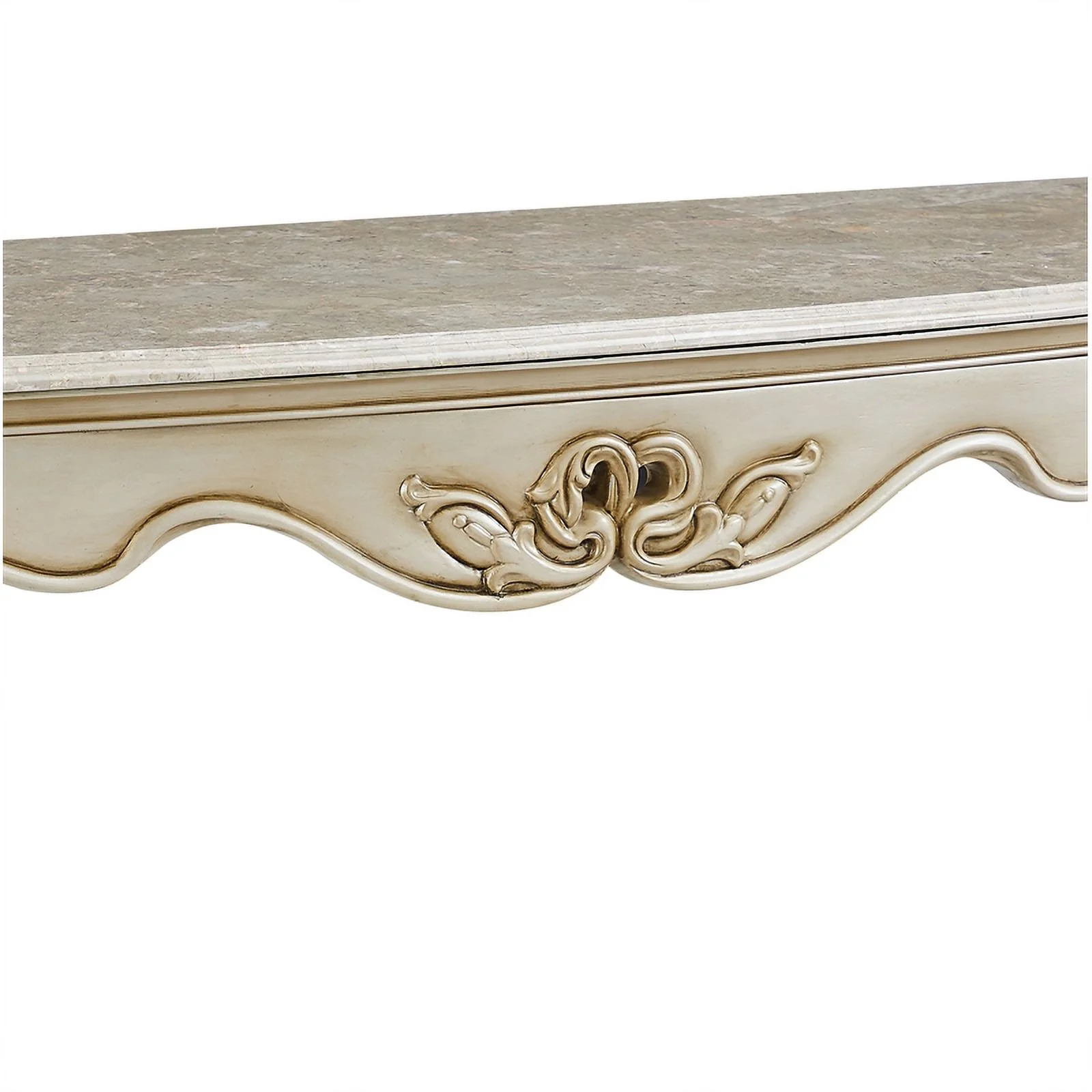 New Classic Furniture Monique Rectangular Wood Console Table in Champagne Gold