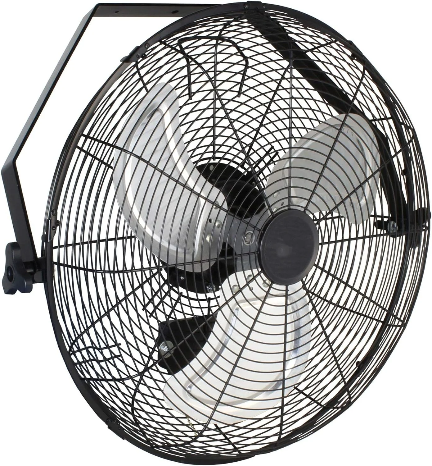 18” High-Velocity 3-Speed Industrial Wall Mount Fan, 360-Degree Angle Adjustment, All-Metal Construction, and Steel Mounting Bracket, Ideal for Garage, Workshop or Warehouse, CZHVW18